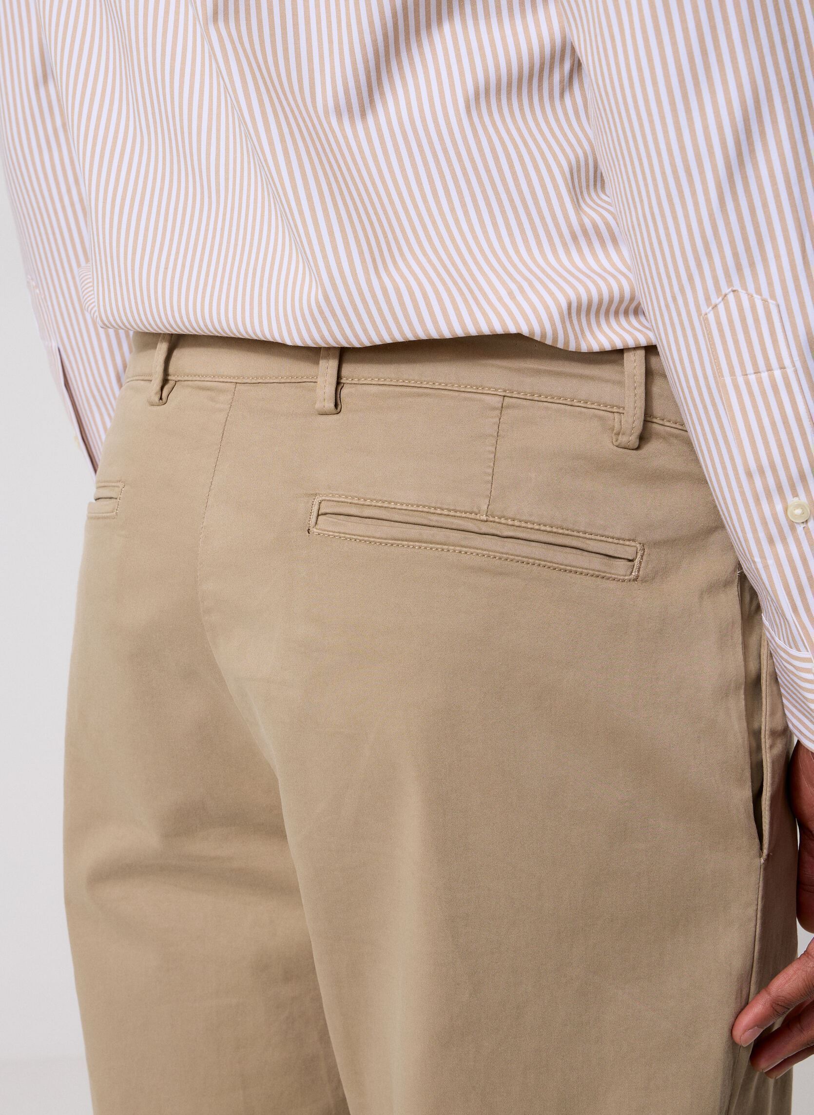 Pantaloni dritti CFPEPE garment dyed pants uomo beige Casual Friday Pantaloni dritti CFPEPE garment dyed pants uomo beige TREE HOUSE