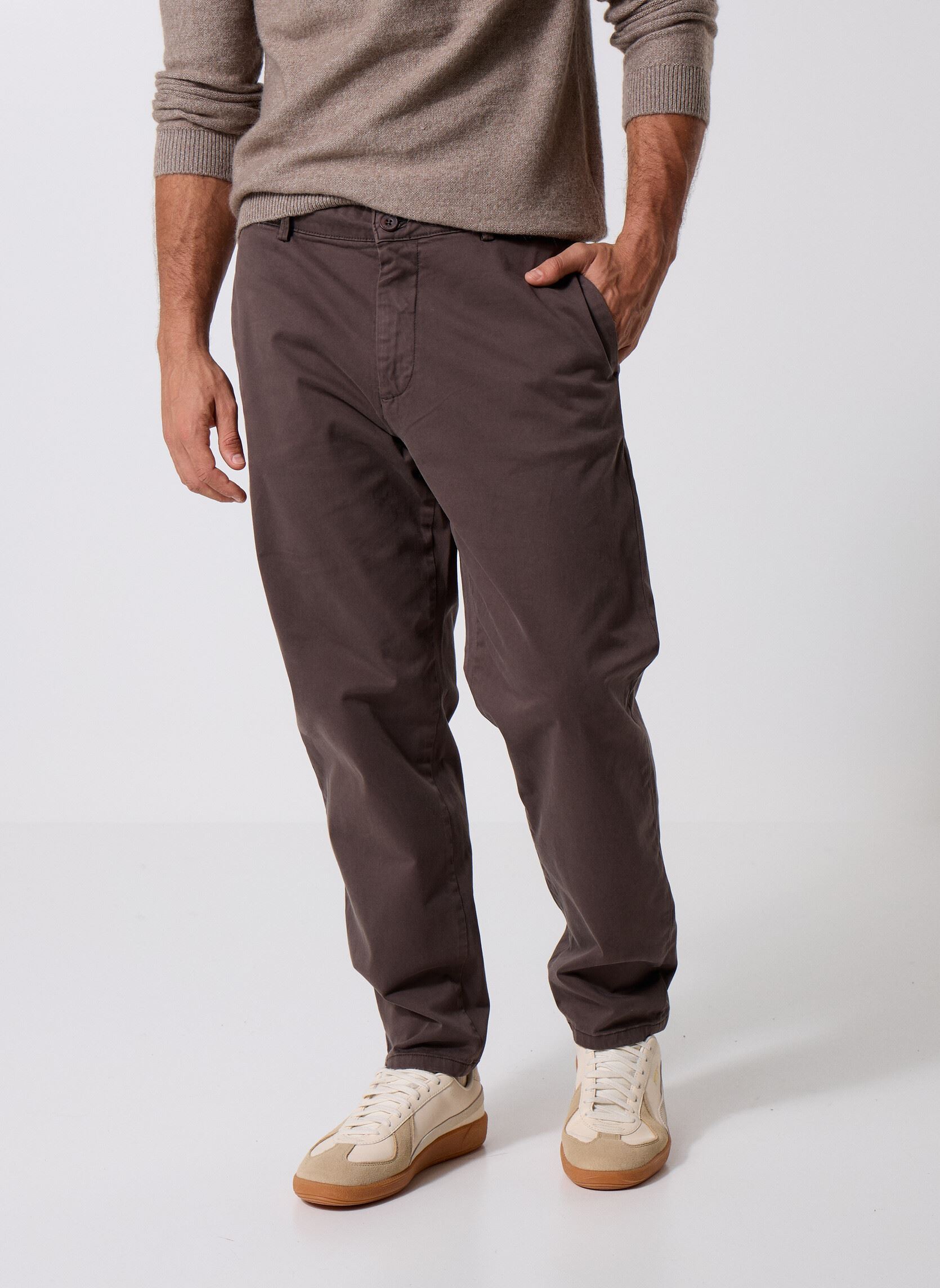 Pantalons droits CFPEPE garment dyed pants homme vert Casual Friday Pantalons droits CFPEPE garment dyed pants homme vert BLACK OLIVE