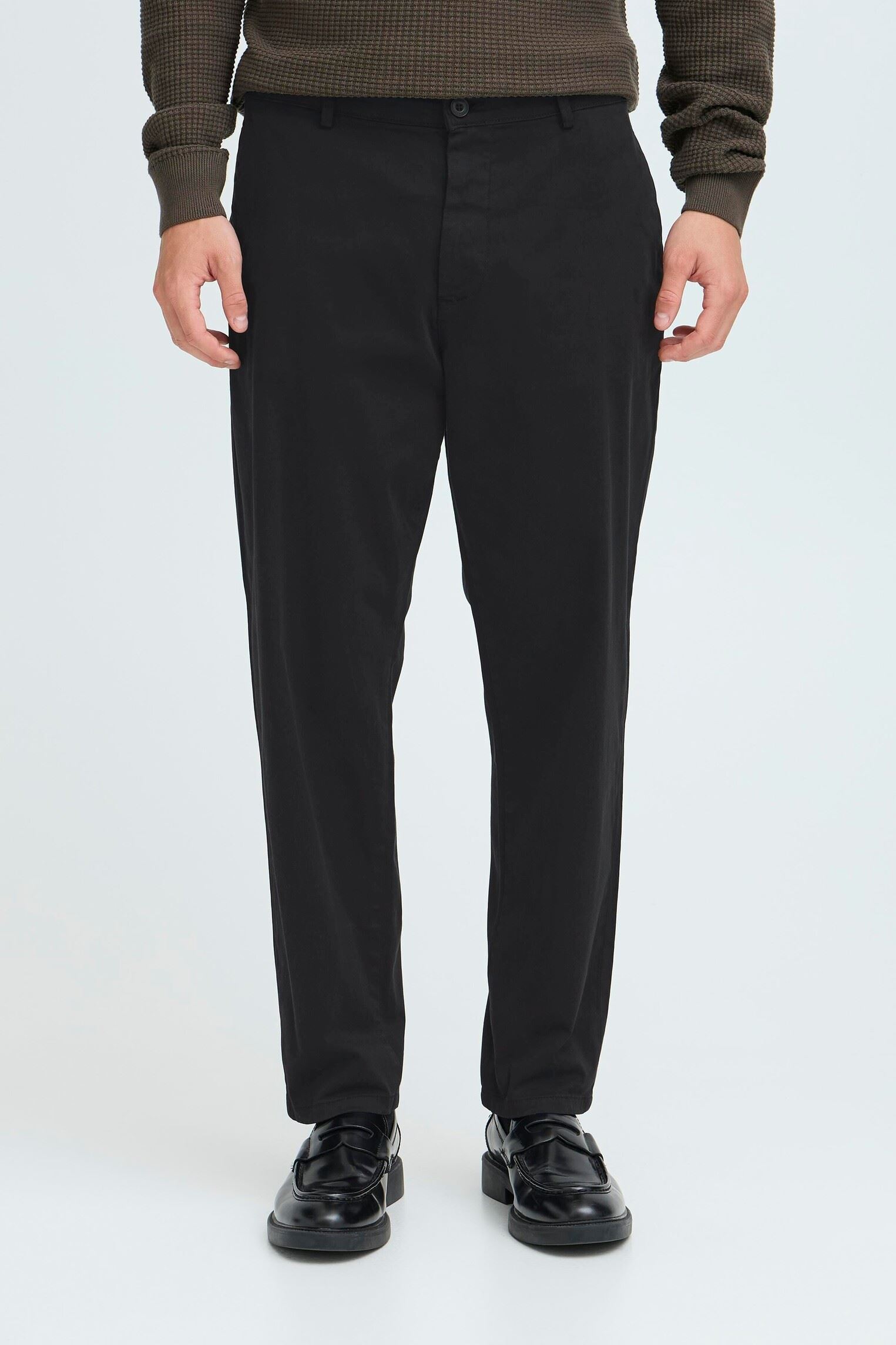 Pantalons droits CFPEPE garment dyed pants homme noir Casual Friday Pantalons droits CFPEPE garment dyed pants homme noir BLACK BEAUTY