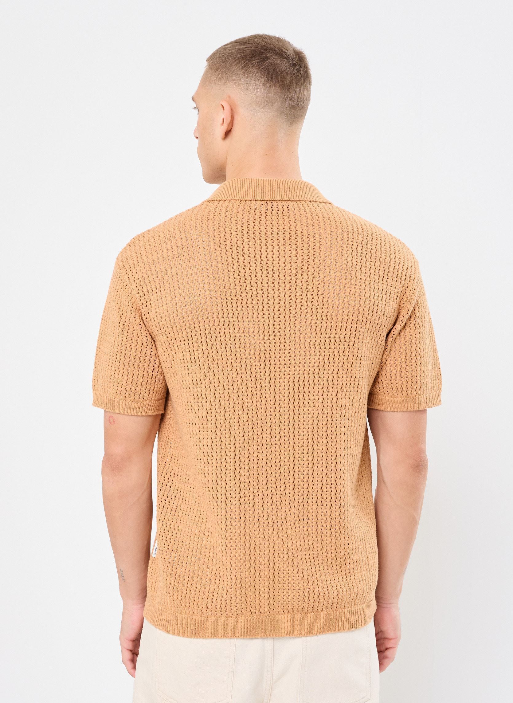 Pulls CFEASTON SS structured polo knit homme orange Casual Friday Pulls CFEASTON SS structured polo knit homme orange DOE
