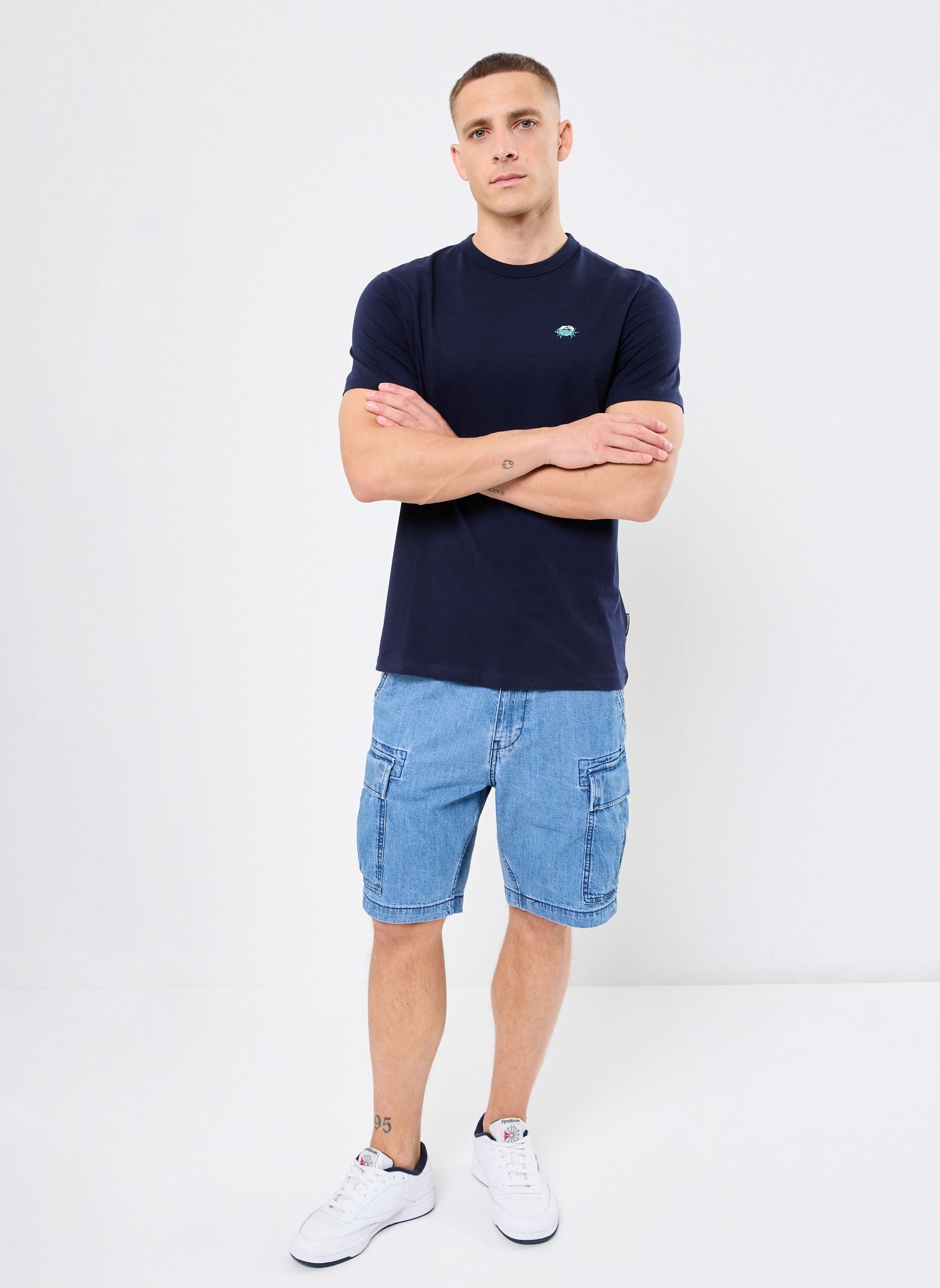 Tee-shirts manches courtes CFKAYDEN tee with embroidery homme bleu Casual Friday Tee-shirts manches courtes CFKAYDEN tee with embroidery homme bleu NAVY BLAZER