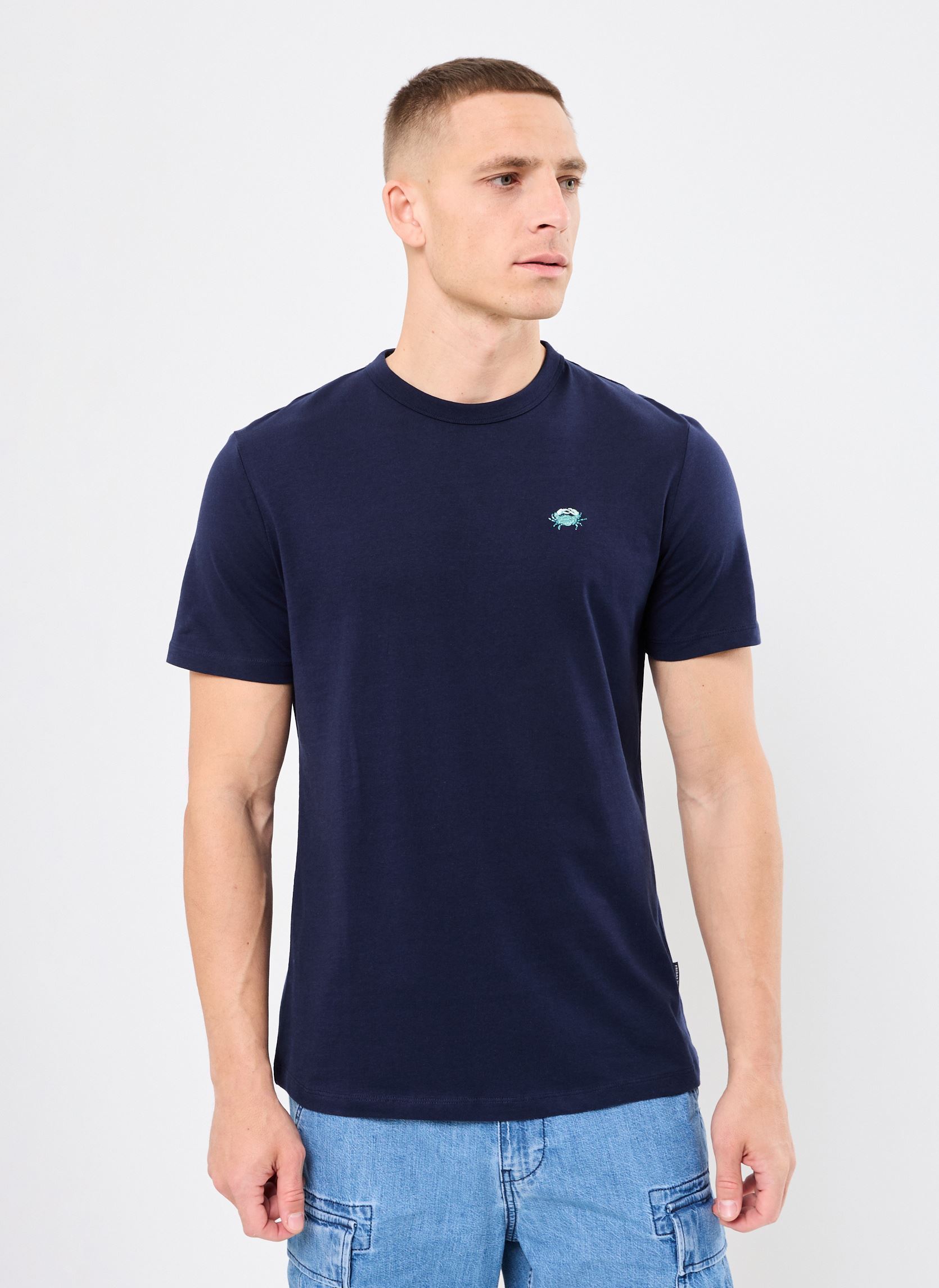 Tee-shirts manches courtes CFKAYDEN tee with embroidery homme bleu Casual Friday Tee-shirts manches courtes CFKAYDEN tee with embroidery homme bleu NAVY BLAZER
