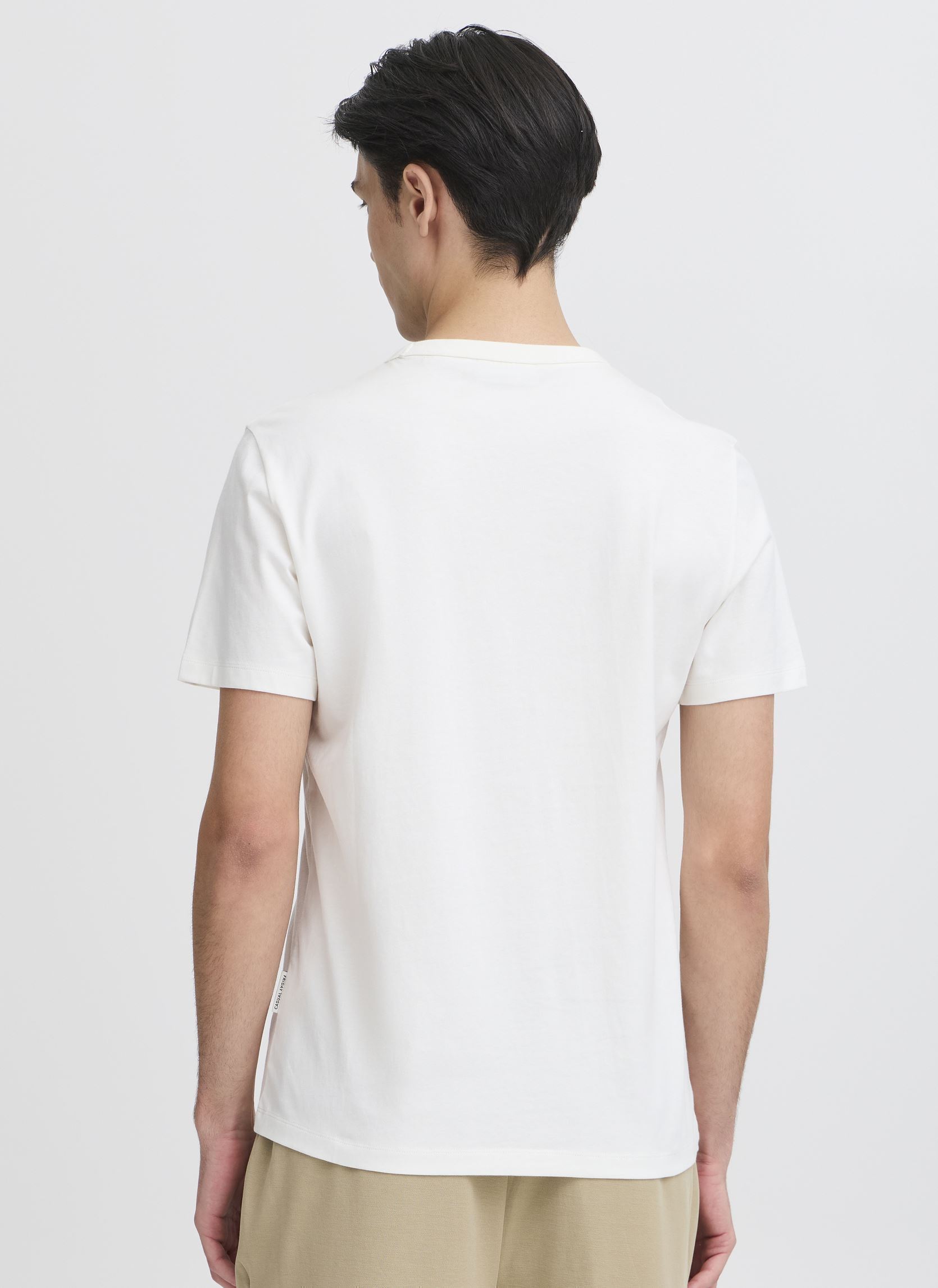 T-shirts met korte mouwen CFCARSON tee with embriodery heren wit Casual Friday T-shirts met korte mouwen CFCARSON tee with embriodery heren wit EGRET