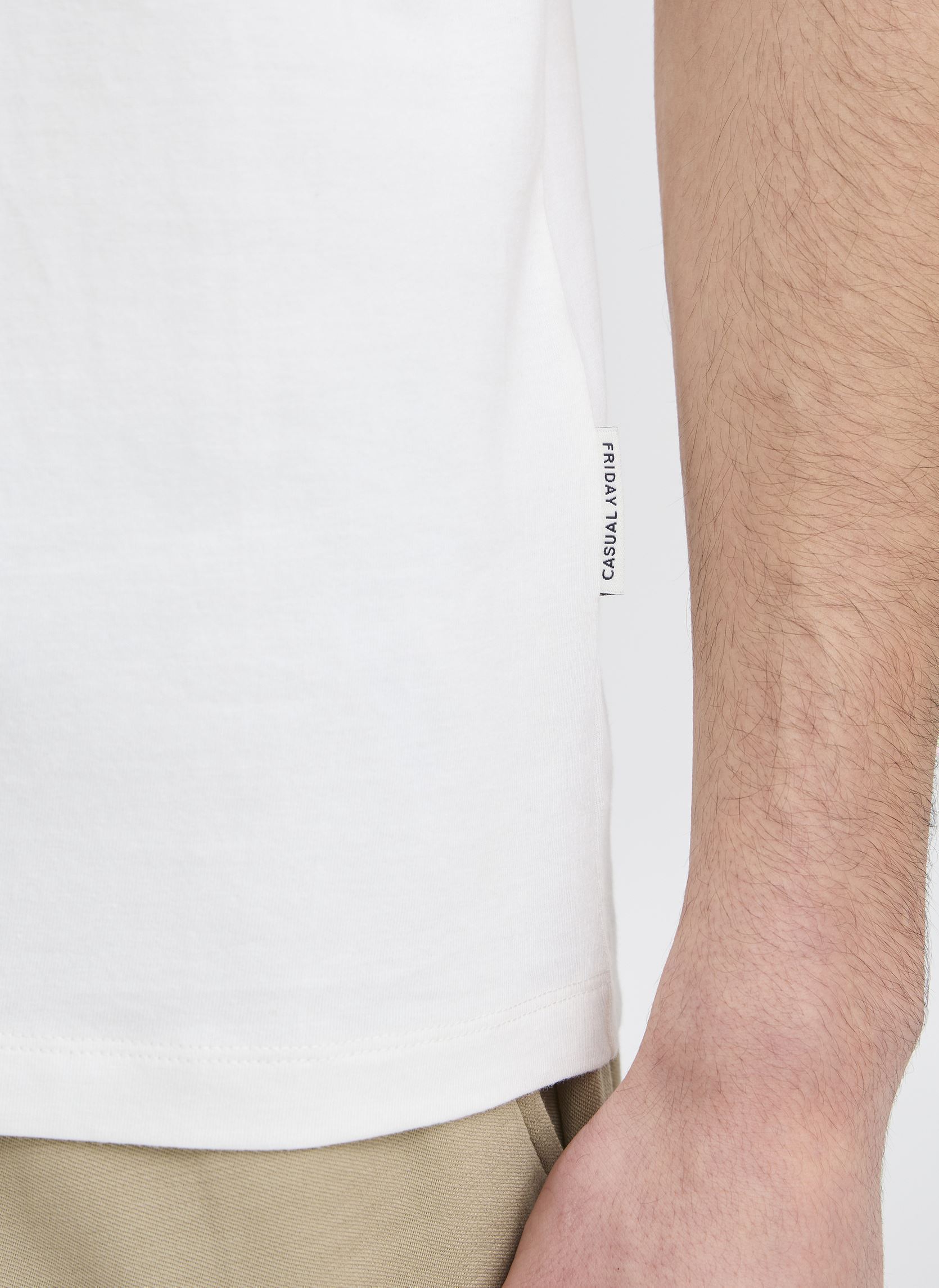T-shirts met korte mouwen CFCARSON tee with embriodery heren wit Casual Friday T-shirts met korte mouwen CFCARSON tee with embriodery heren wit EGRET