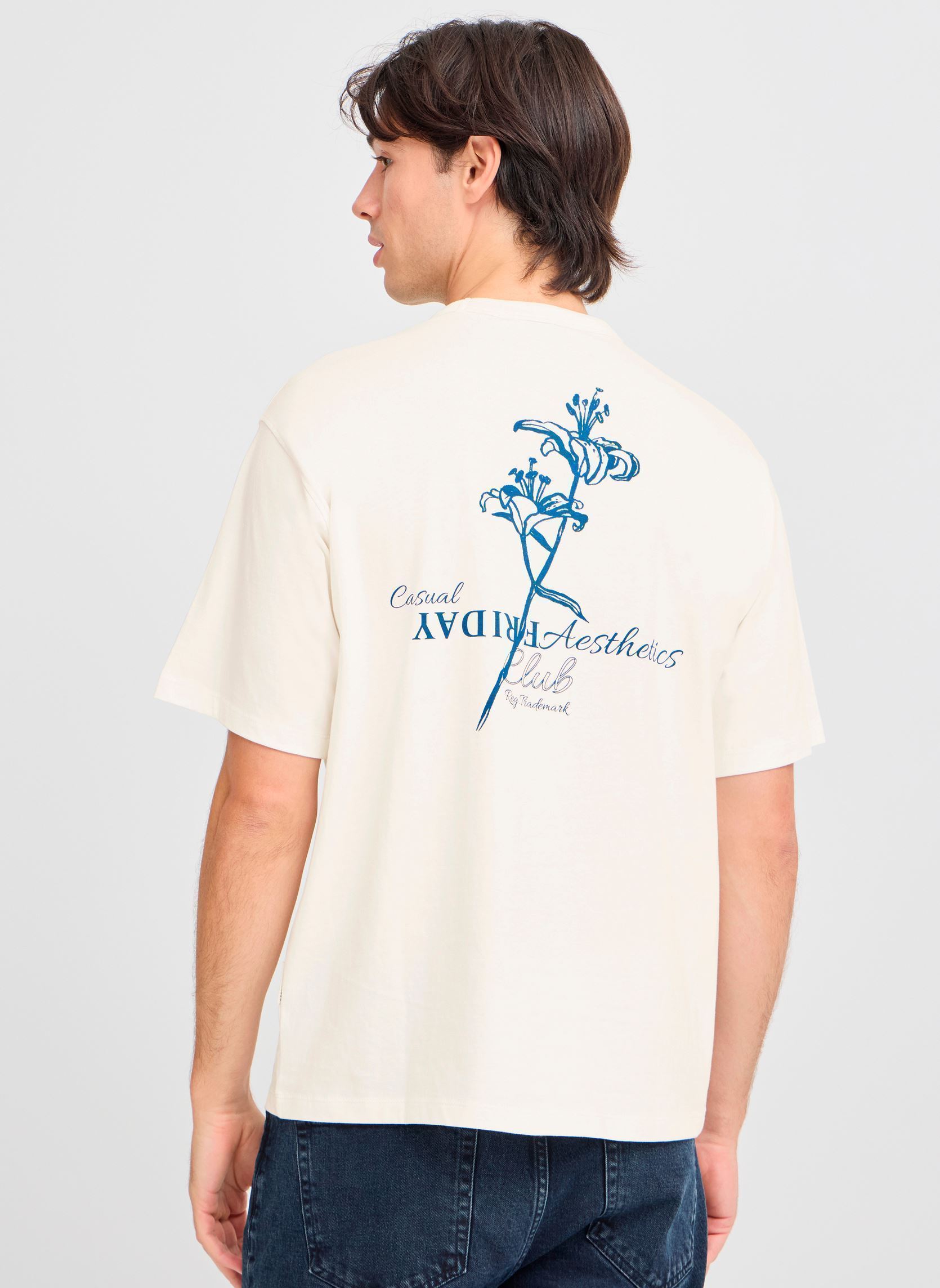 Tee-shirts manches courtes CFJAXSON tee with backprint homme blanc Casual Friday Tee-shirts manches courtes CFJAXSON tee with backprint homme blanc CLOUD DANCER