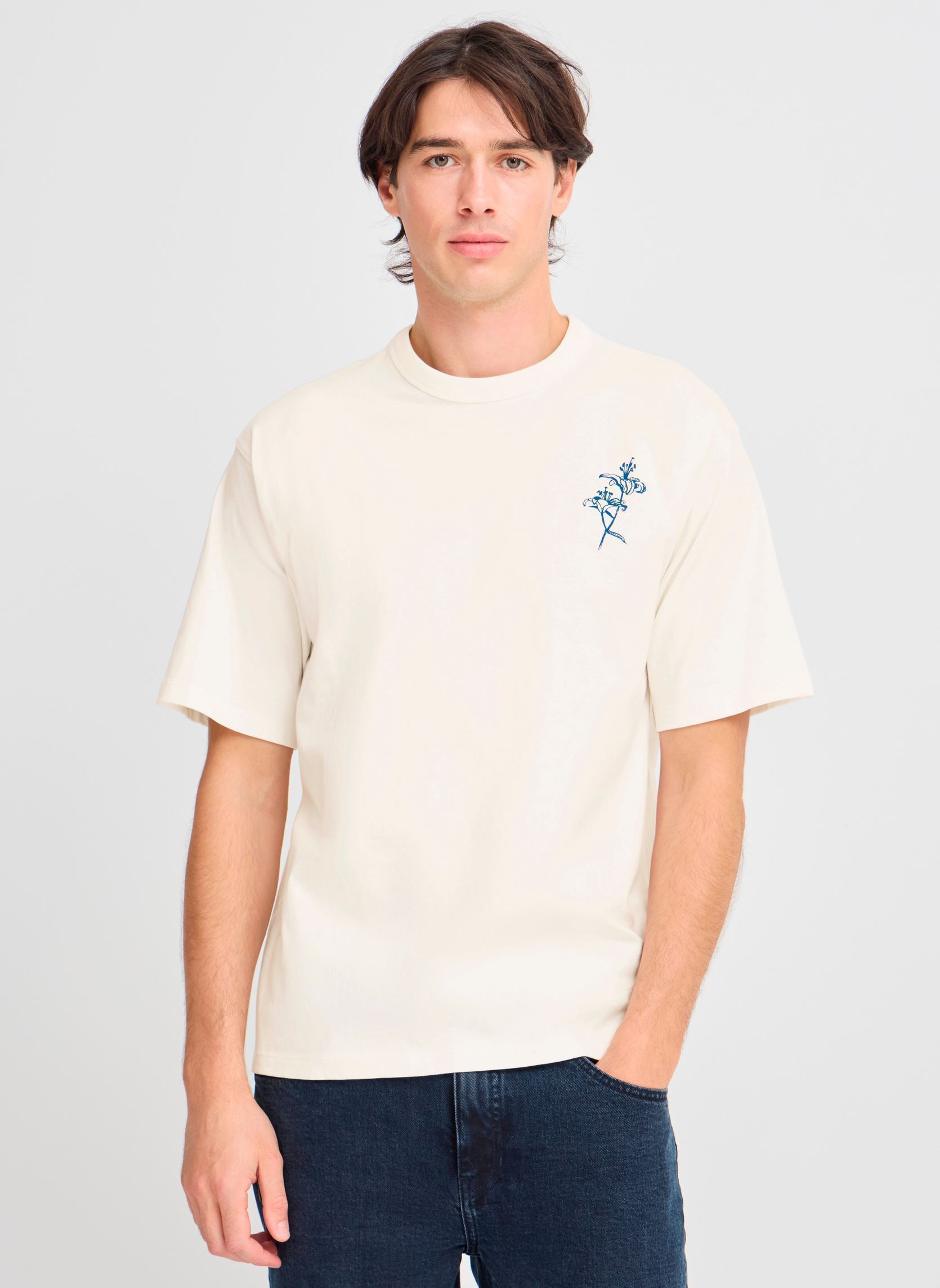 Tee-shirts manches courtes CFJAXSON tee with backprint homme blanc Casual Friday Tee-shirts manches courtes CFJAXSON tee with backprint homme blanc CLOUD DANCER