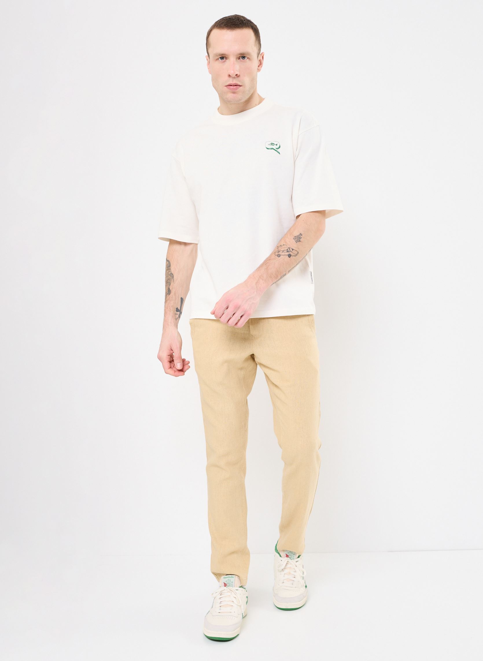Rechte broeken SDTAIZ PA heren beige SOLID Rechte broeken SDTAIZ PA heren beige CURDS & WHEY