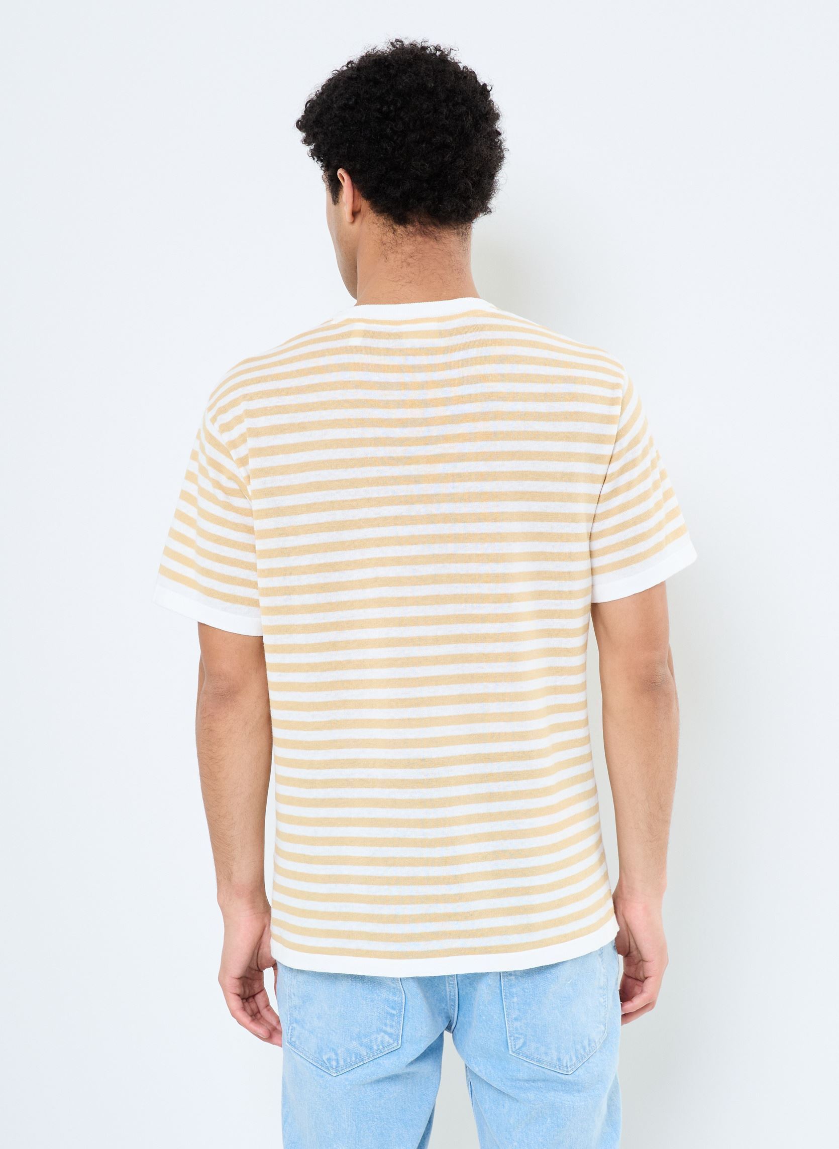 Kurzarm-T-Shirts SDOLSEN herren beige SOLID Kurzarm-T-Shirts SDOLSEN herren beige CURDS & WHEY
