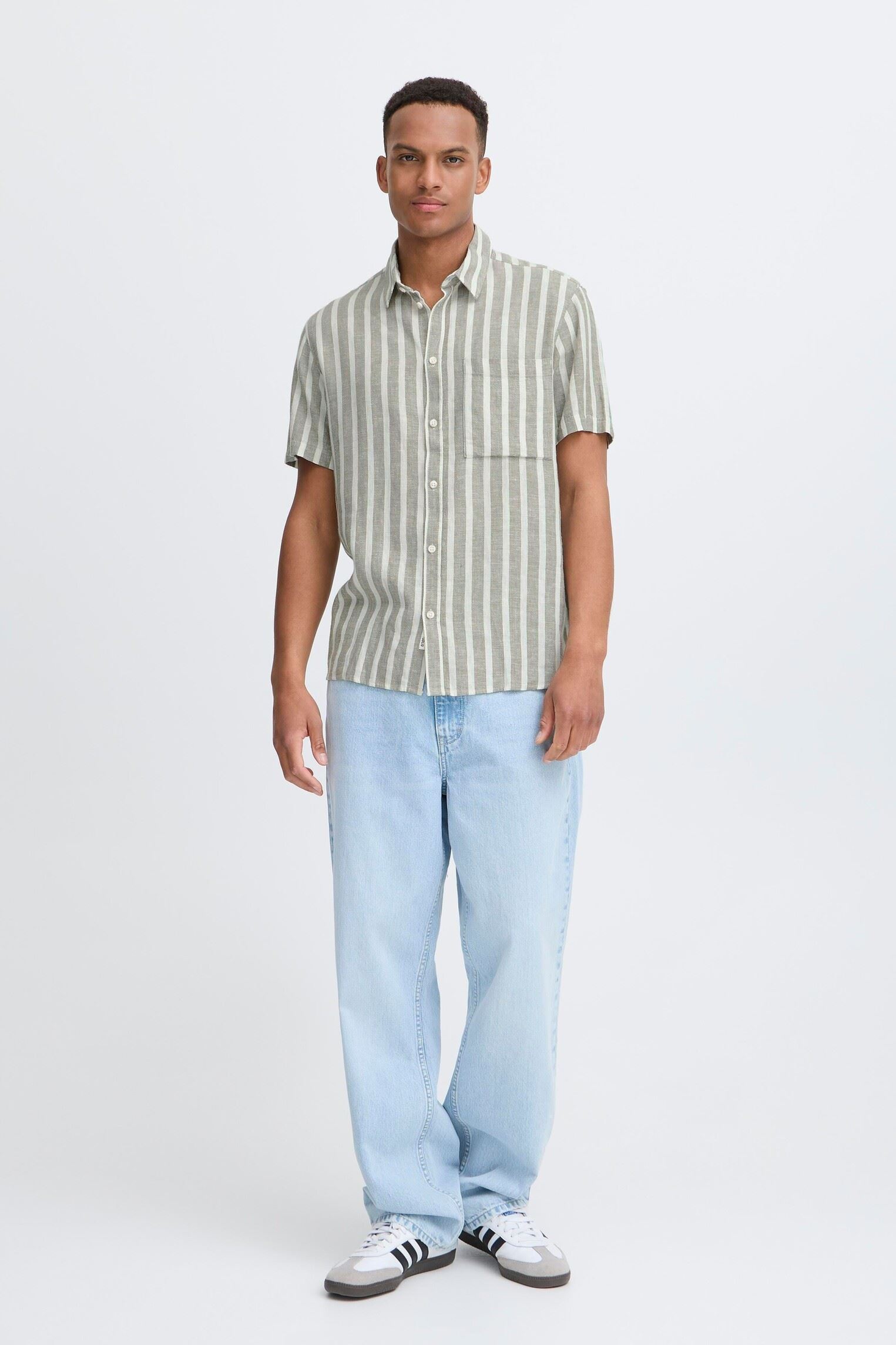 Hemden SDFRIED heren grijs SOLID Hemden SDFRIED heren grijs Vetiver
