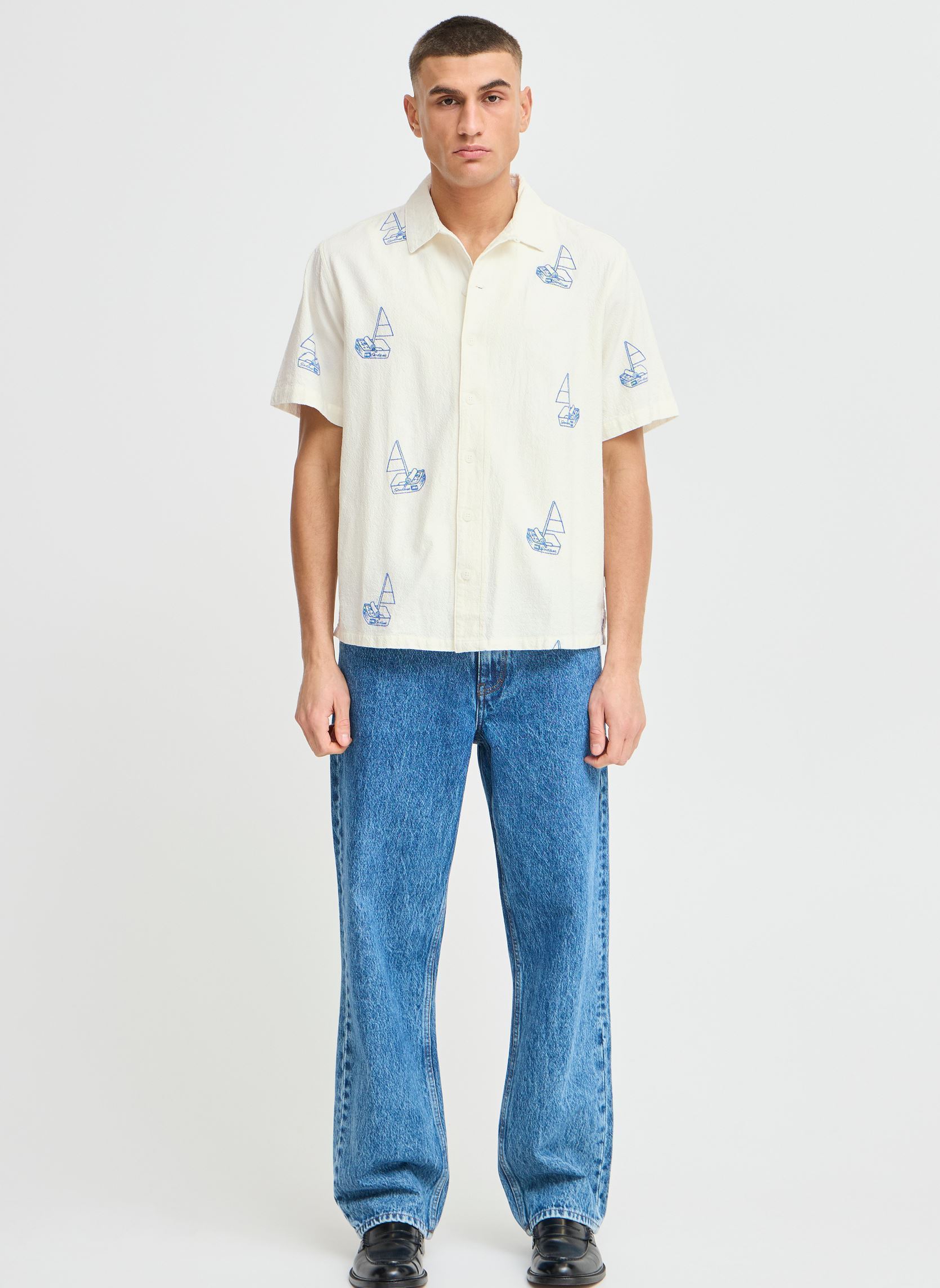 Hemden SDOTTILD herren weiß SOLID Hemden SDOTTILD herren weiß OFF WHITE