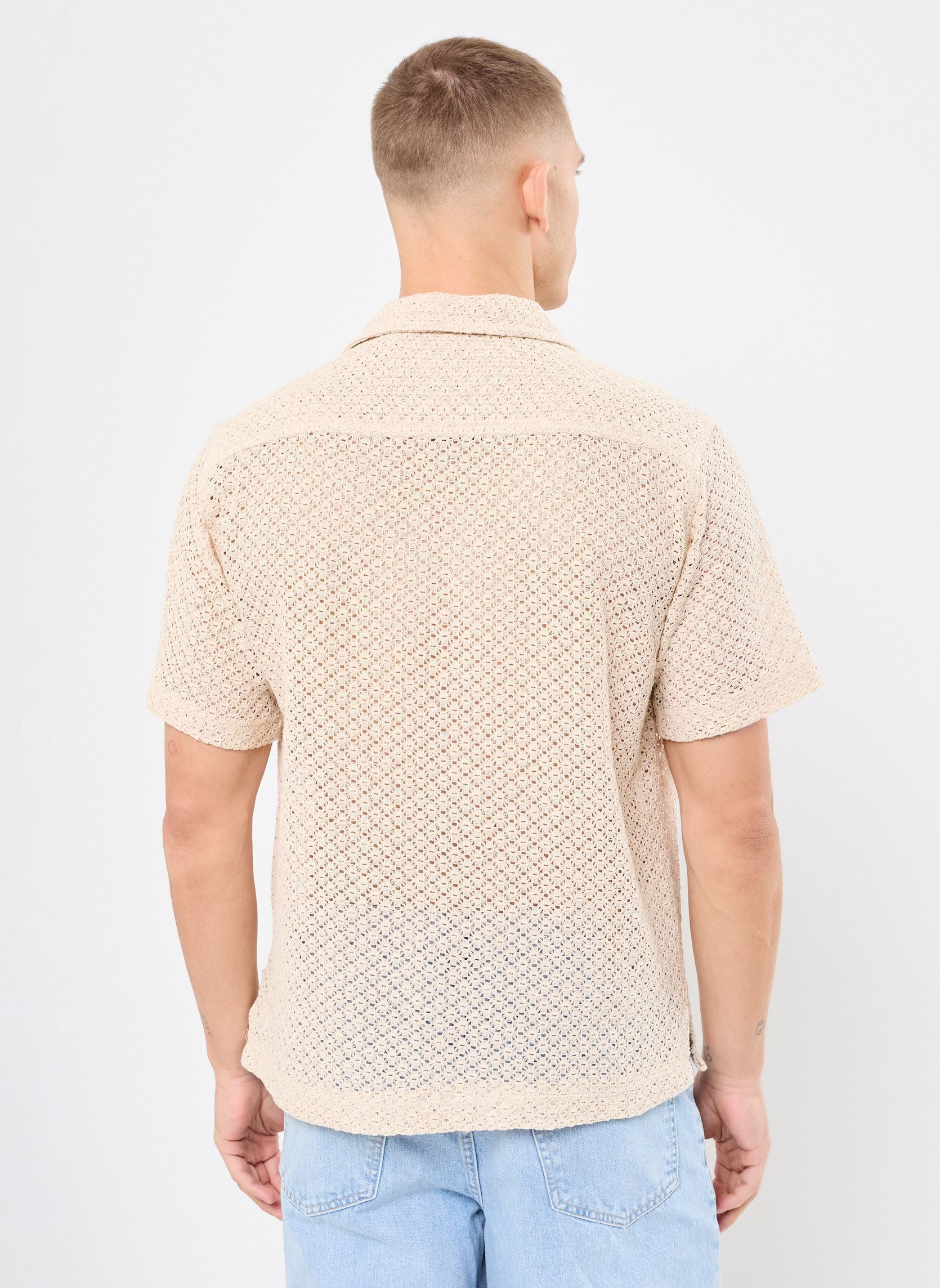 Chemises SDONEY homme beige SOLID Chemises SDONEY homme beige OATMEAL