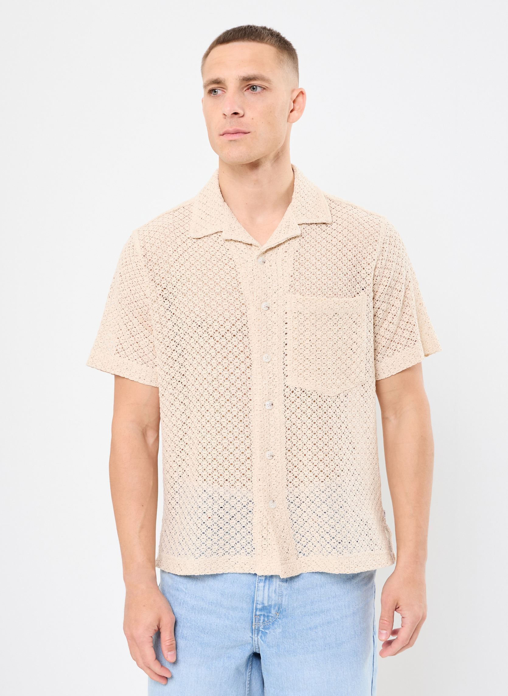 Chemises SDONEY homme beige SOLID Chemises SDONEY homme beige OATMEAL