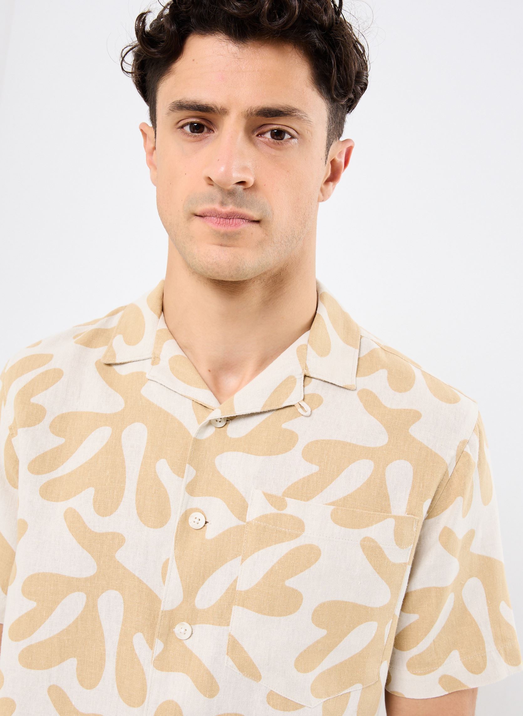Hemden SDOLAVI herren beige SOLID Hemden SDOLAVI herren beige OATMEAL