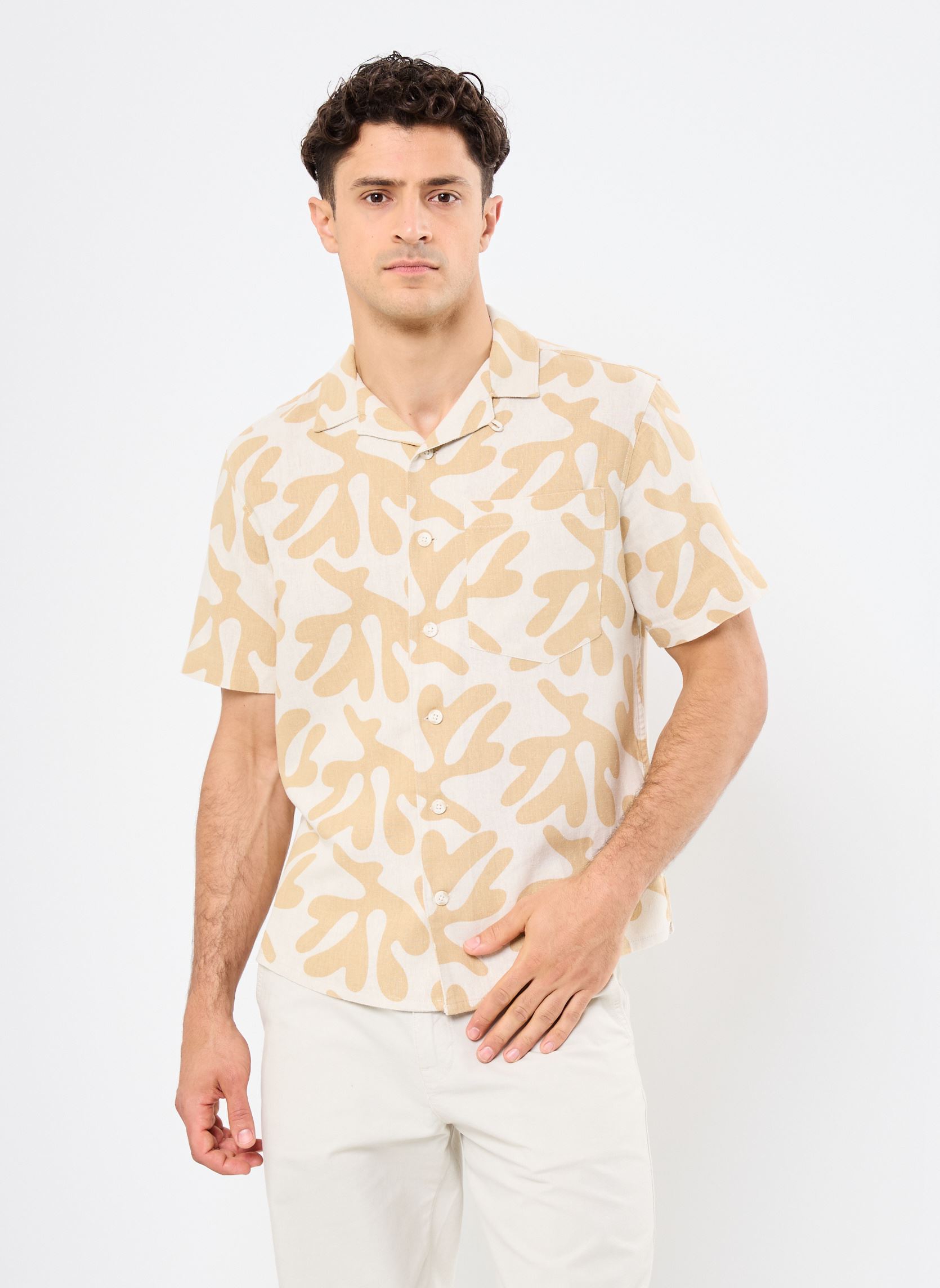 Hemden SDOLAVI herren beige SOLID Hemden SDOLAVI herren beige OATMEAL