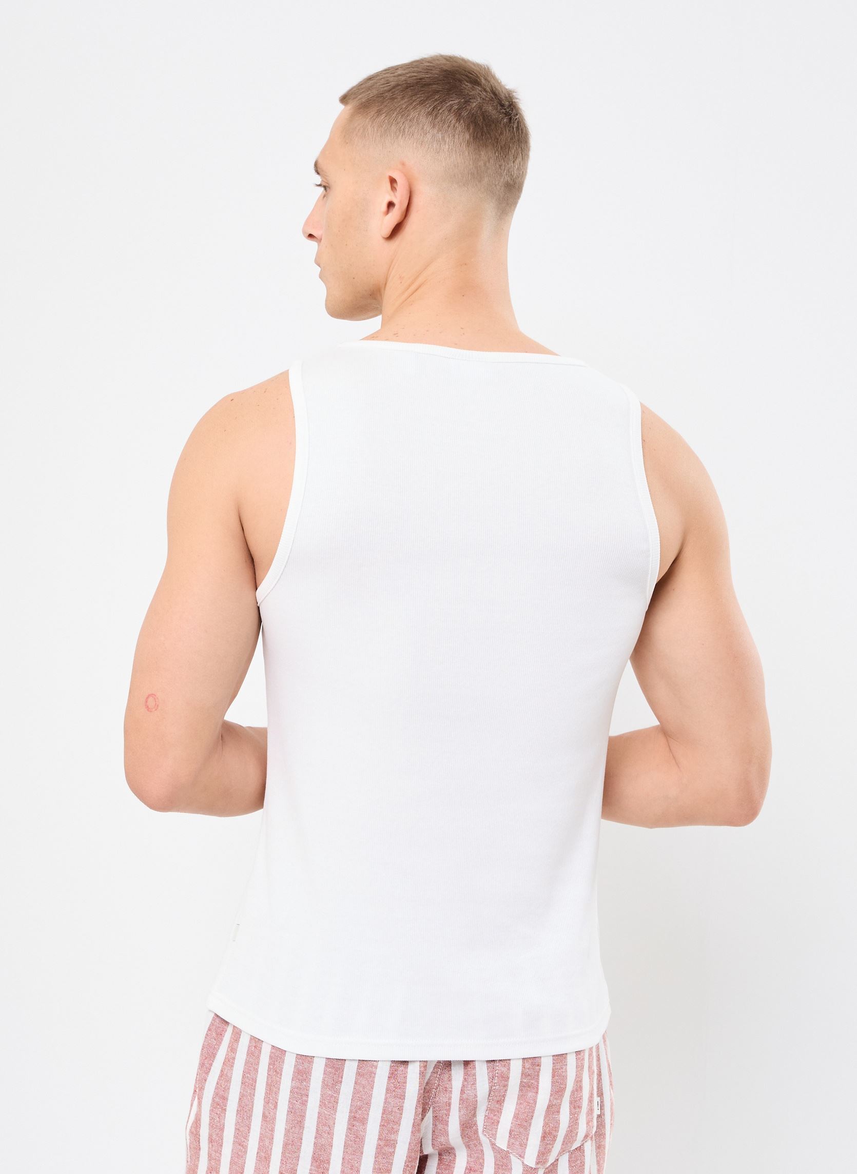 Tanktops SDORTON herren weiß SOLID Tanktops SDORTON herren weiß OFF WHITE