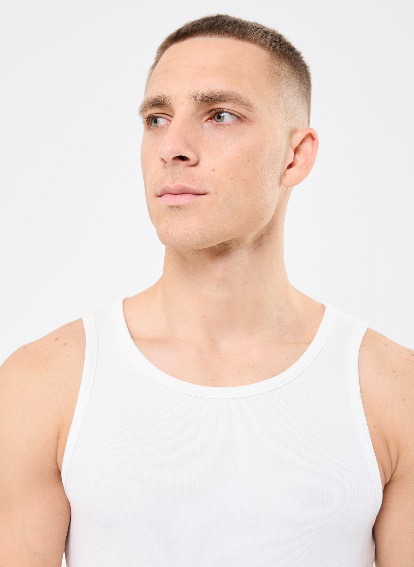 Tanktops SDORTON herren weiß SOLID Tanktops SDORTON herren weiß OFF WHITE