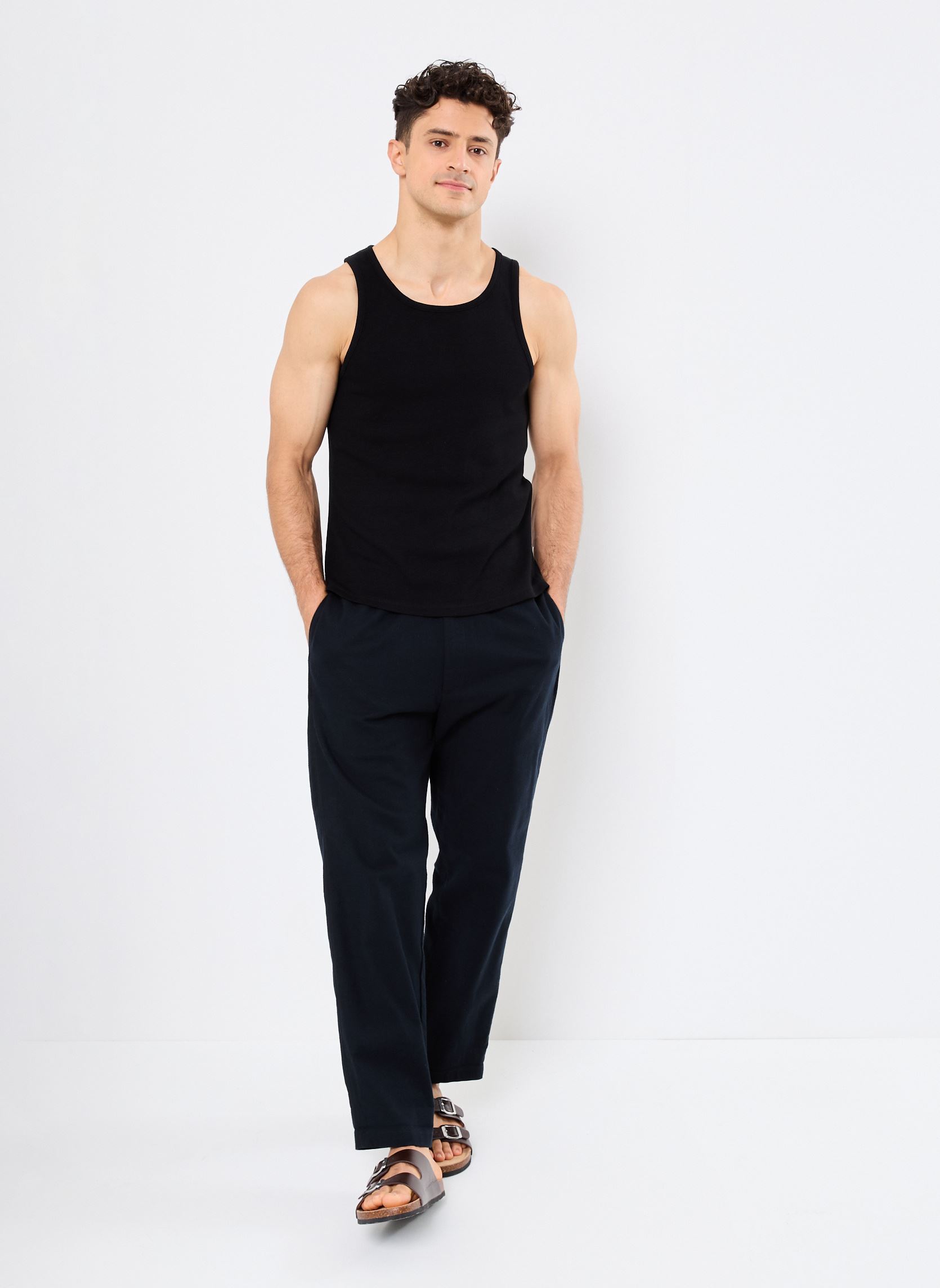 Débardeurs SDORTON homme noir SOLID Débardeurs SDORTON homme noir TRUE BLACK