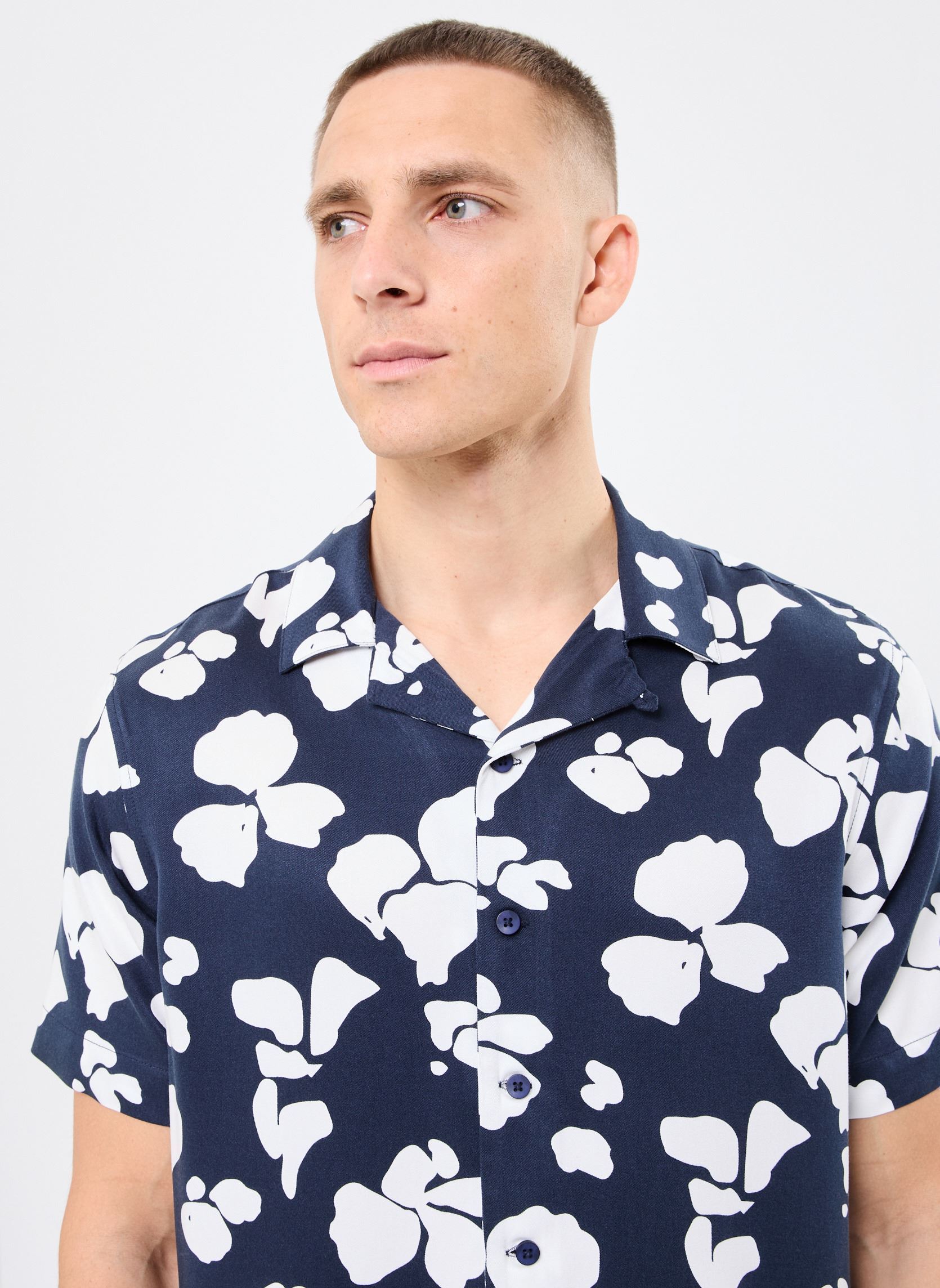 Chemises SDPACHA homme bleu SOLID Chemises SDPACHA homme bleu INSIGNIA BLUE