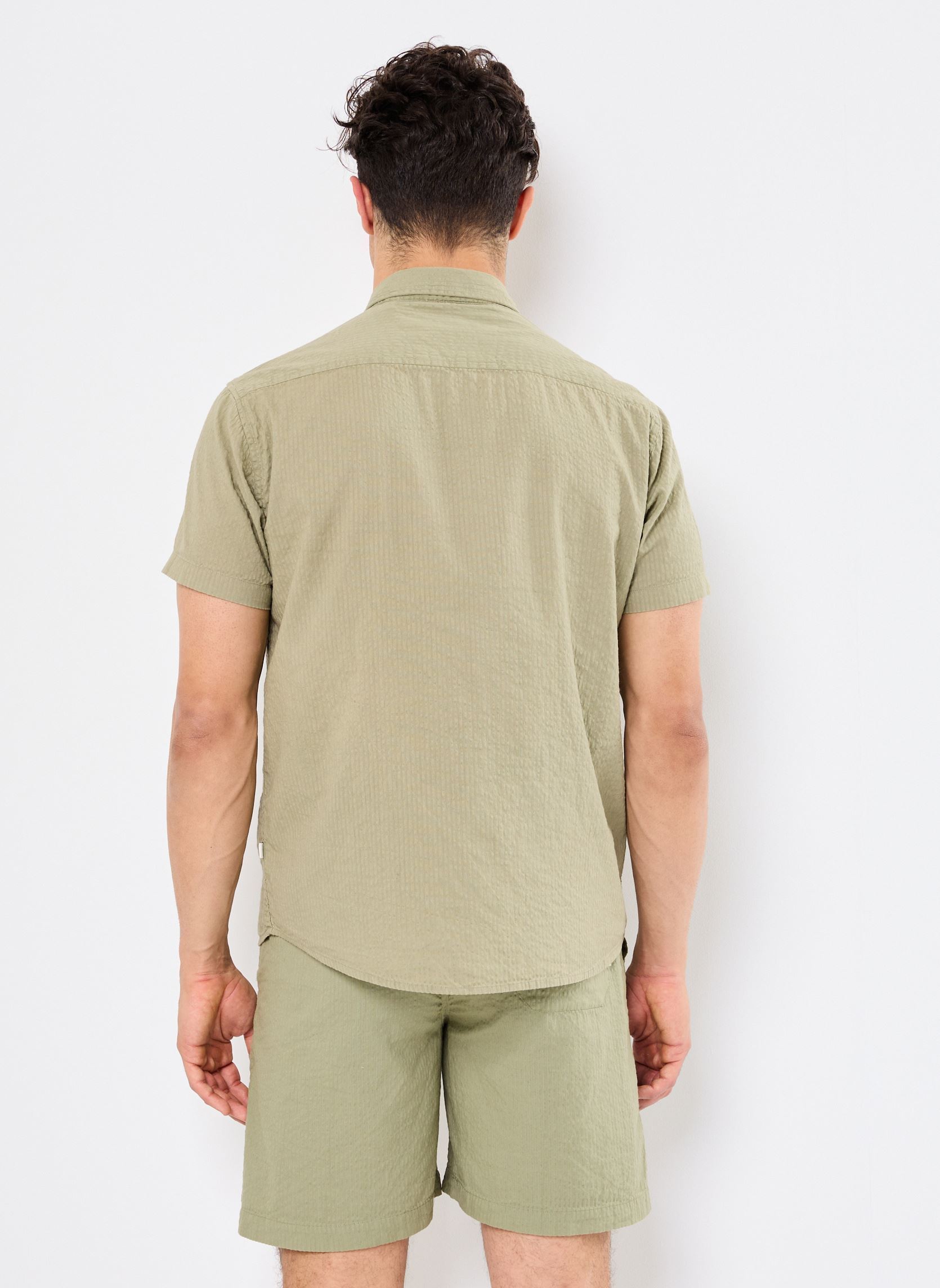 Chemises SDPALLE homme vert SOLID Chemises SDPALLE homme vert VETIVER