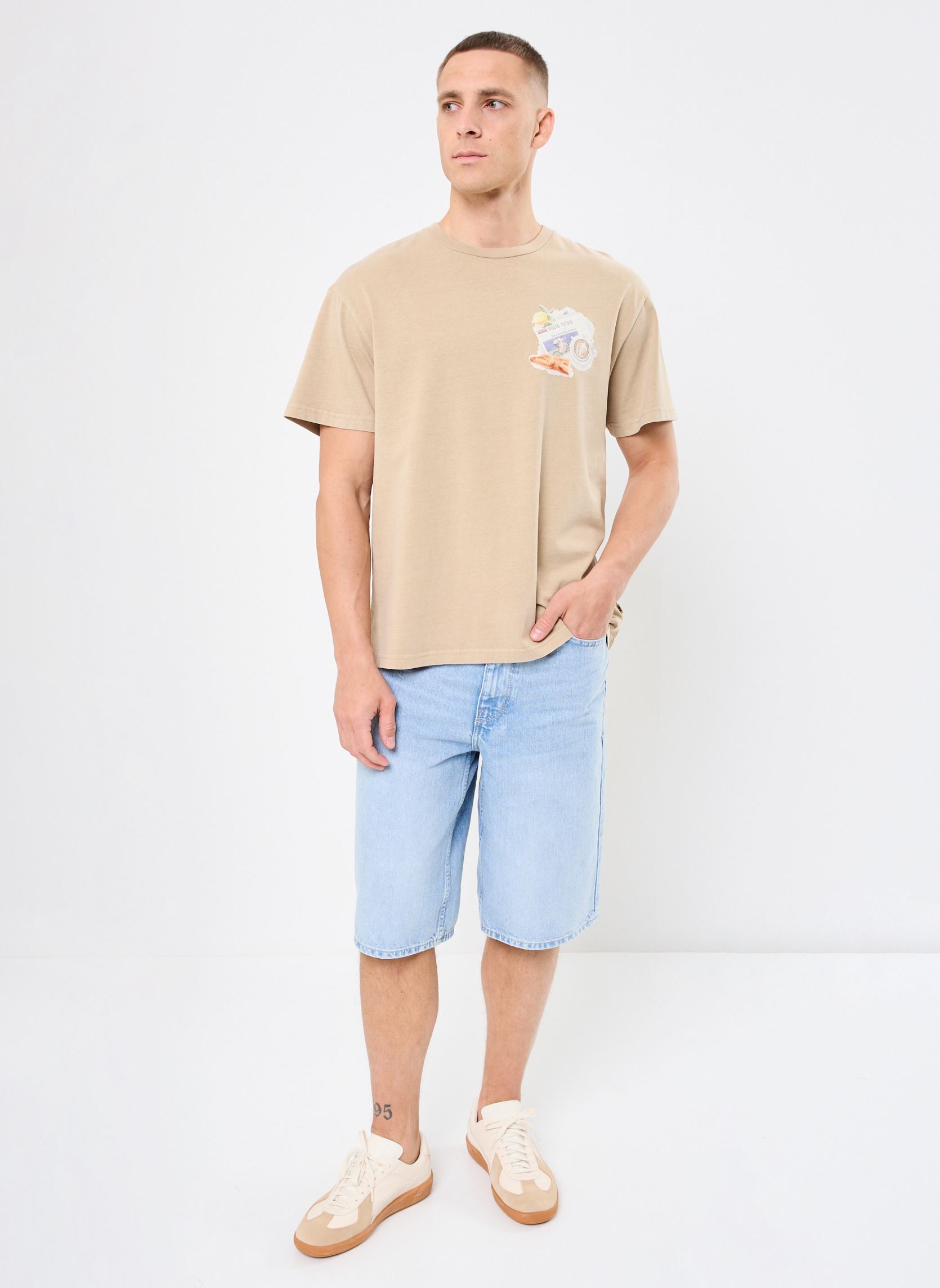 Tee-shirts manches courtes SDPAVAN homme beige SOLID Tee-shirts manches courtes SDPAVAN homme beige CURDS & WHEY