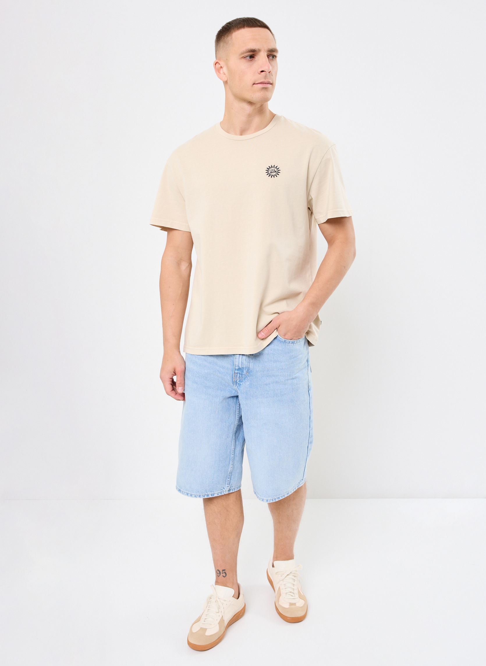 Tee-shirts manches courtes SDPAVEL homme beige SOLID Tee-shirts manches courtes SDPAVEL homme beige OATMEAL