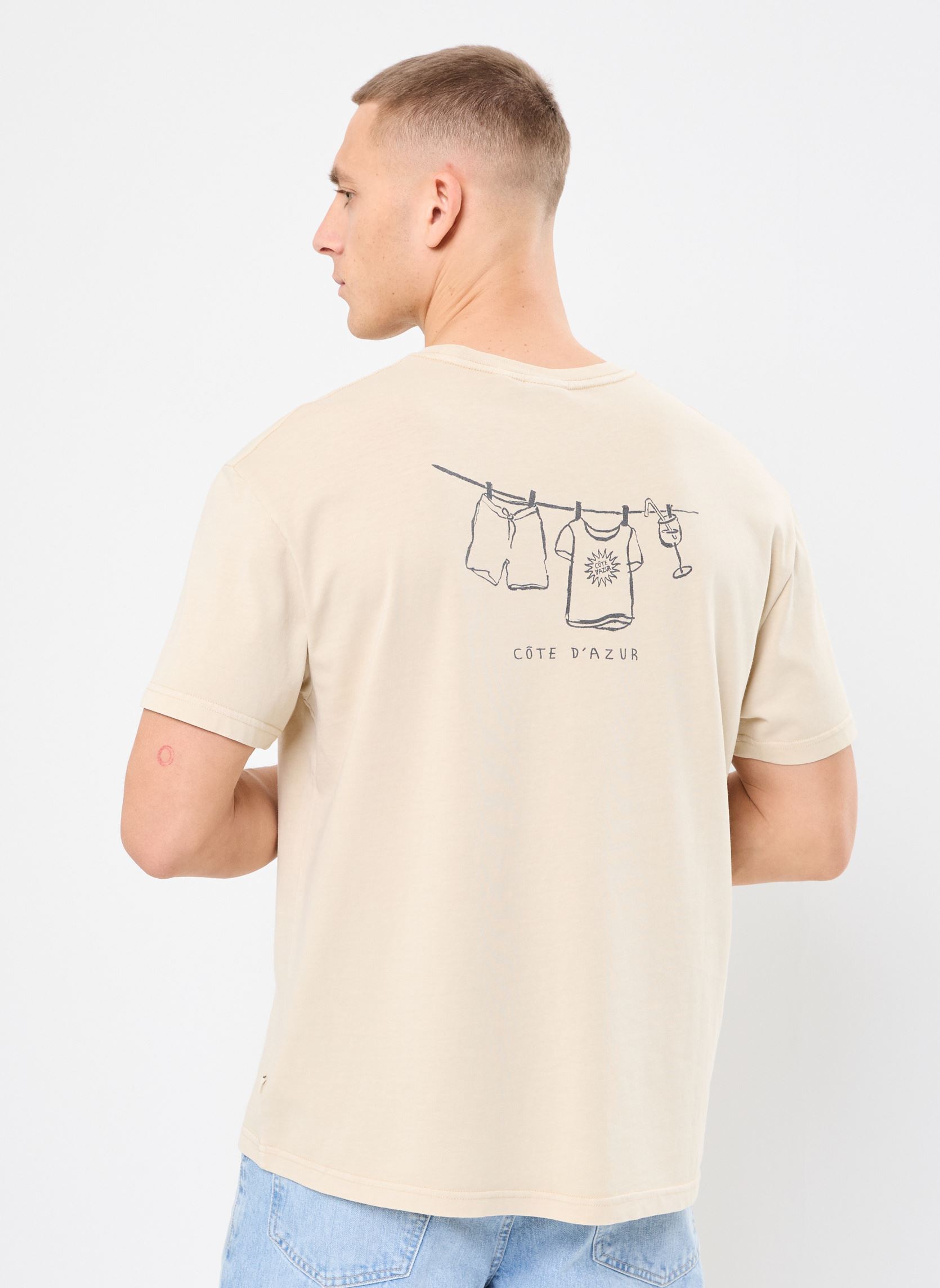 Tee-shirts manches courtes SDPAVEL homme beige SOLID Tee-shirts manches courtes SDPAVEL homme beige OATMEAL