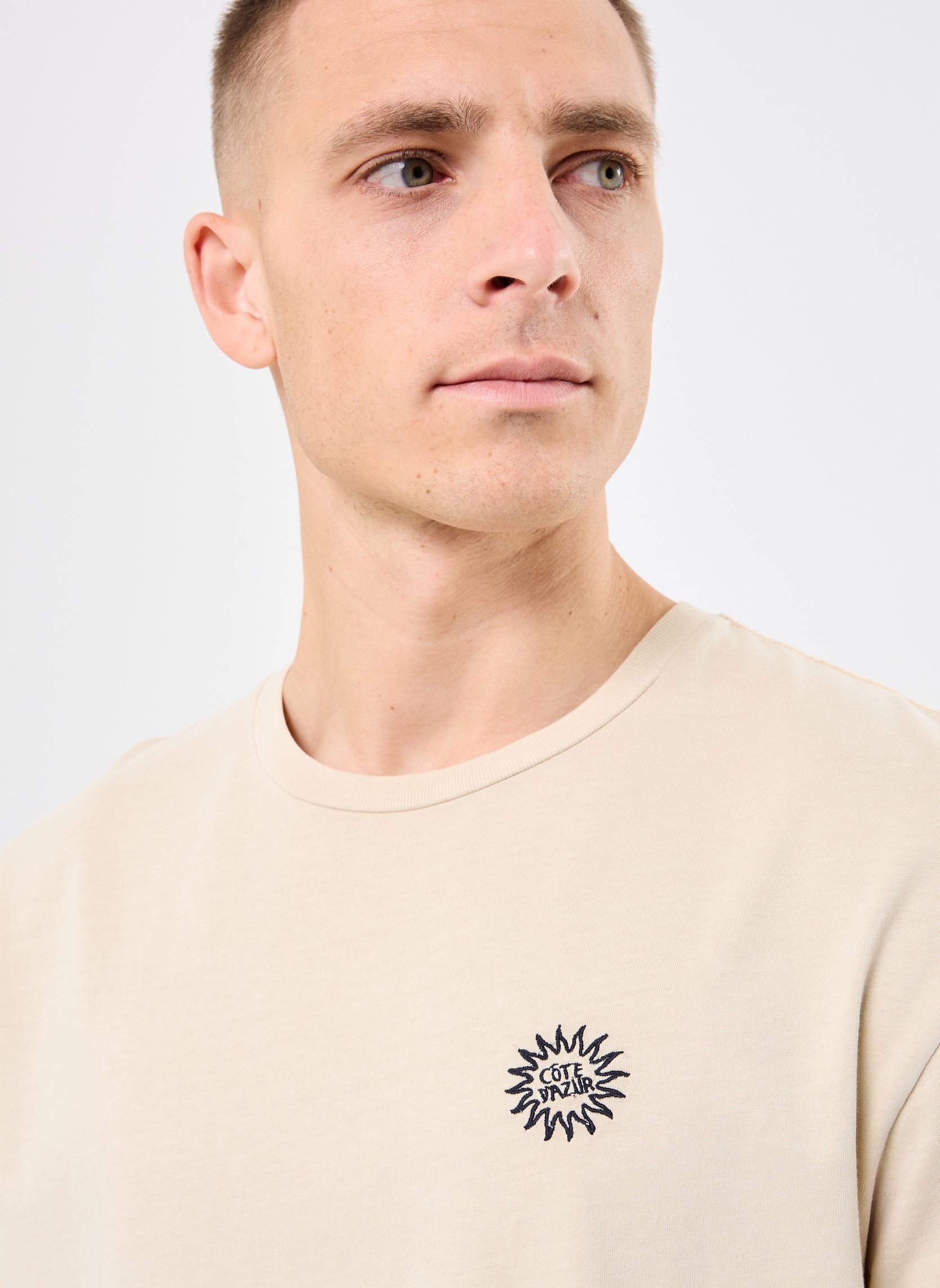Tee-shirts manches courtes SDPAVEL homme beige SOLID Tee-shirts manches courtes SDPAVEL homme beige OATMEAL