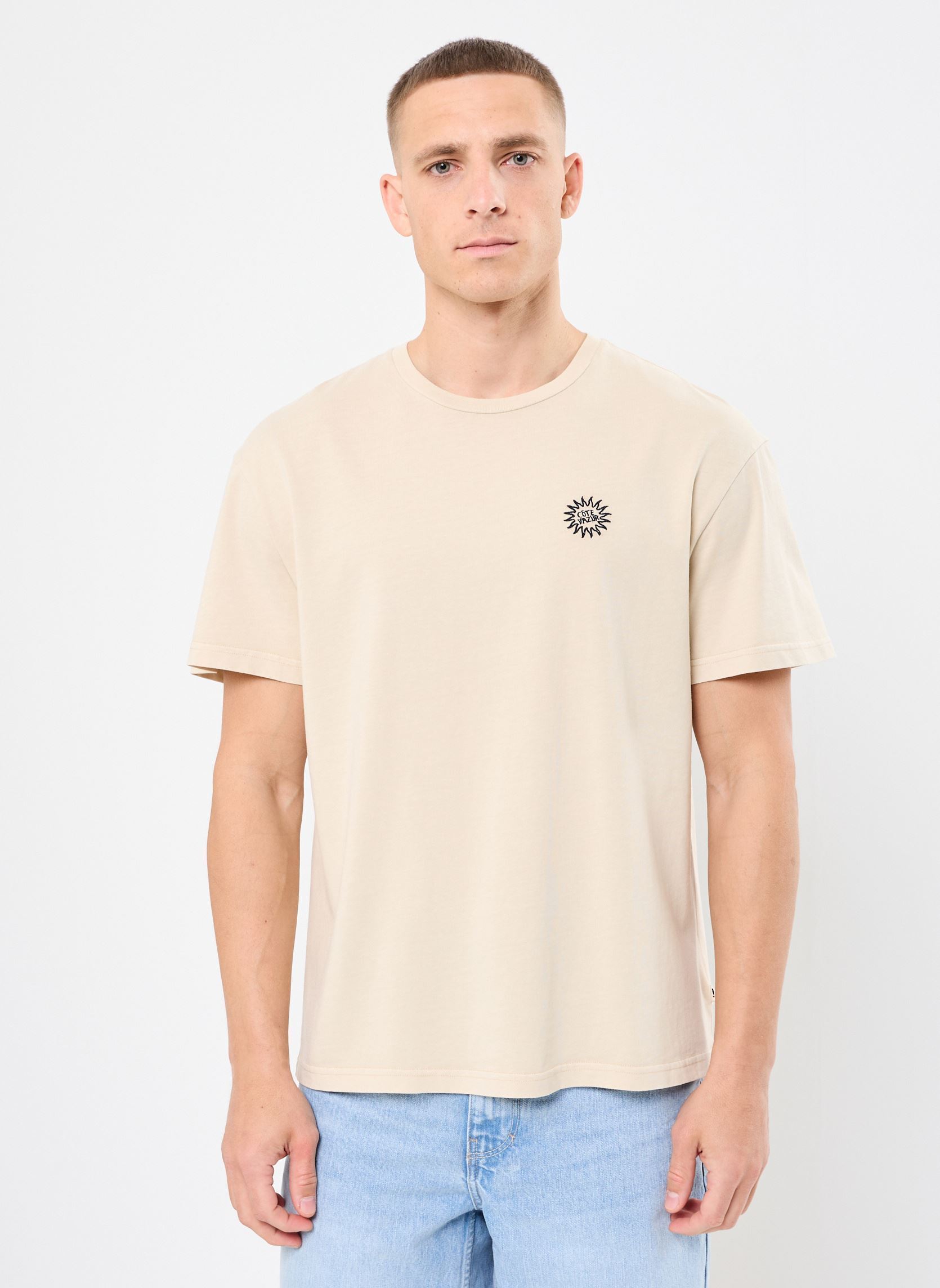 Tee-shirts manches courtes SDPAVEL homme beige SOLID Tee-shirts manches courtes SDPAVEL homme beige OATMEAL