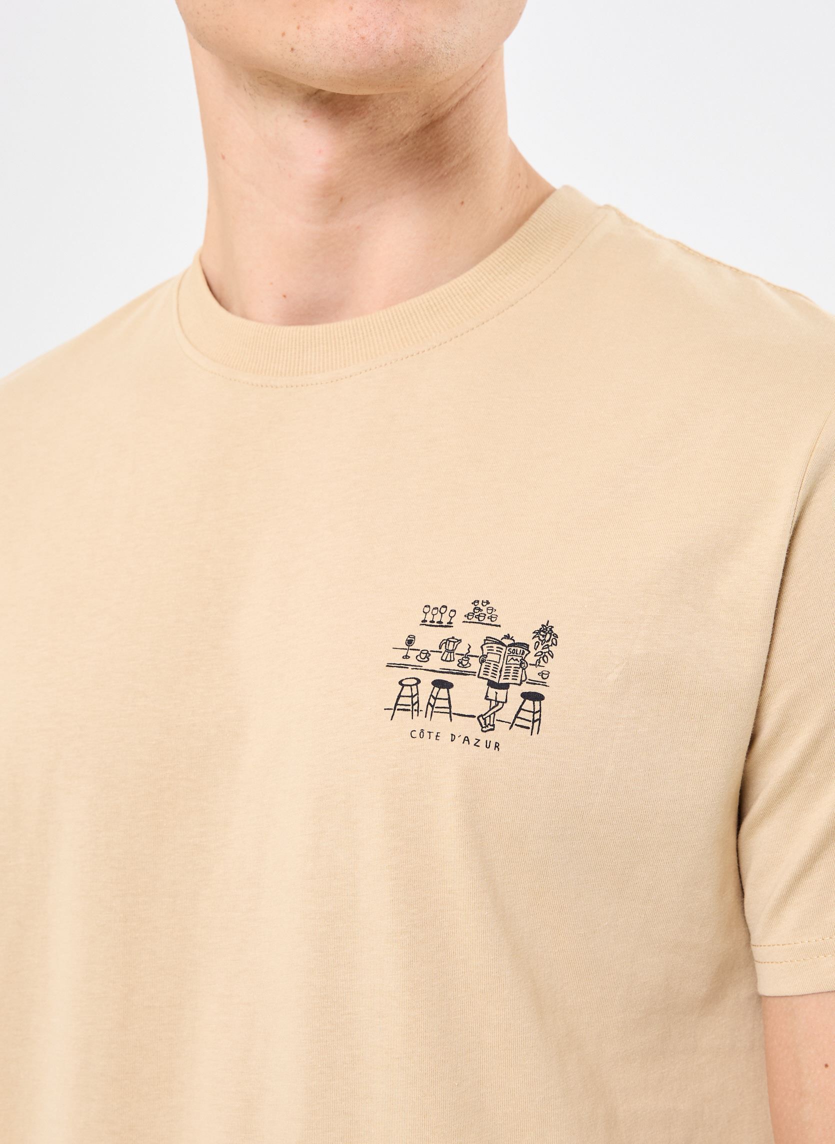 Tee-shirts manches courtes SDPAX homme beige SOLID Tee-shirts manches courtes SDPAX homme beige CURDS & WHEY