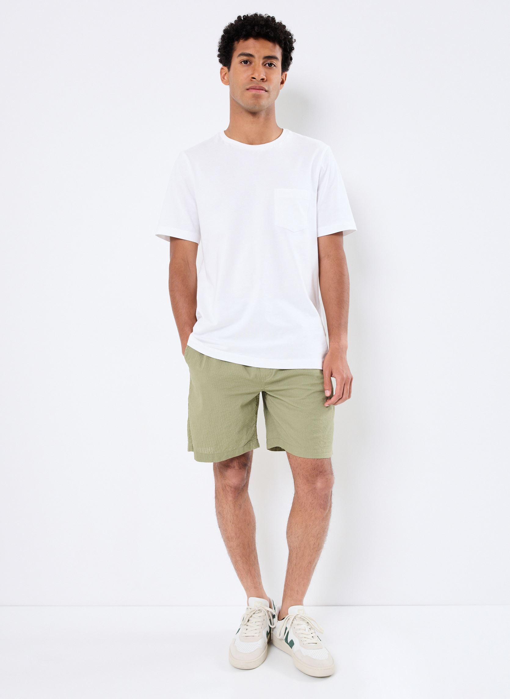 Bermuda's SDLIAM SEERSUCKER SHO heren groen SOLID Bermuda's SDLIAM SEERSUCKER SHO heren groen VETIVER