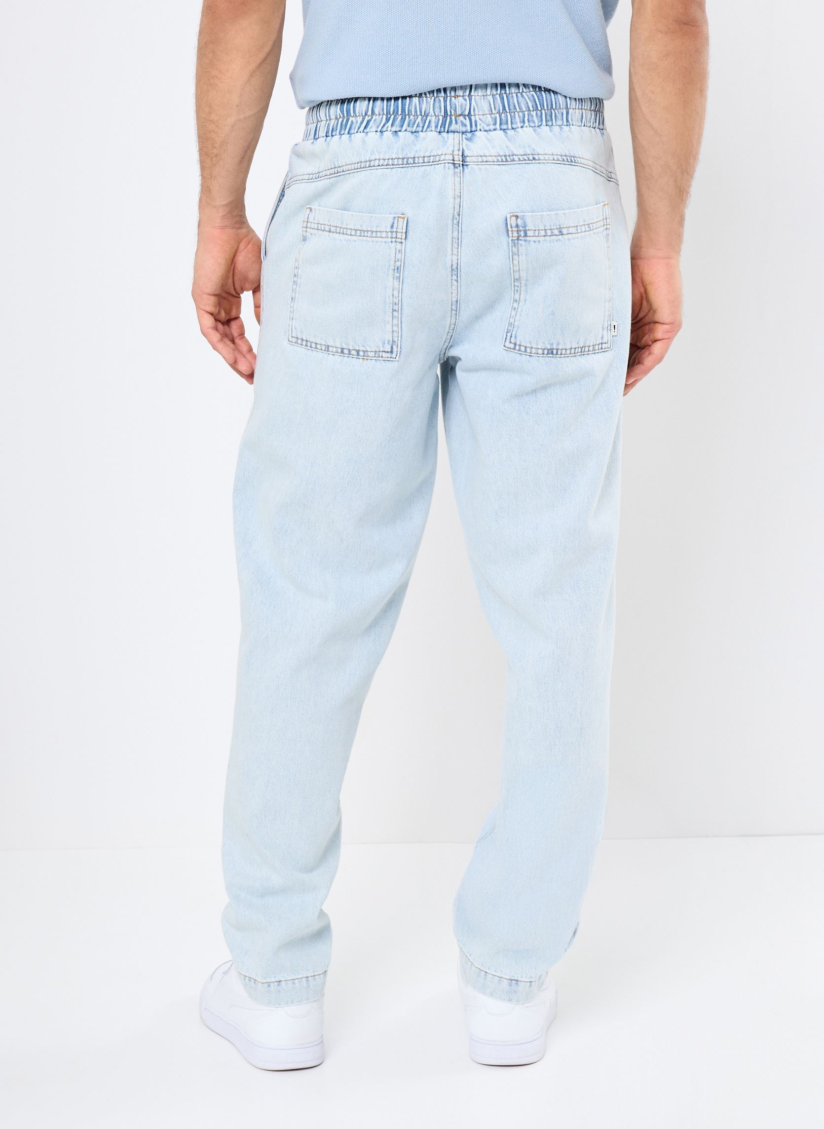 Jeans droit SDJake Elasticated homme bleu SOLID Jeans droit SDJake Elasticated homme bleu LIGHT BLUE DENIM