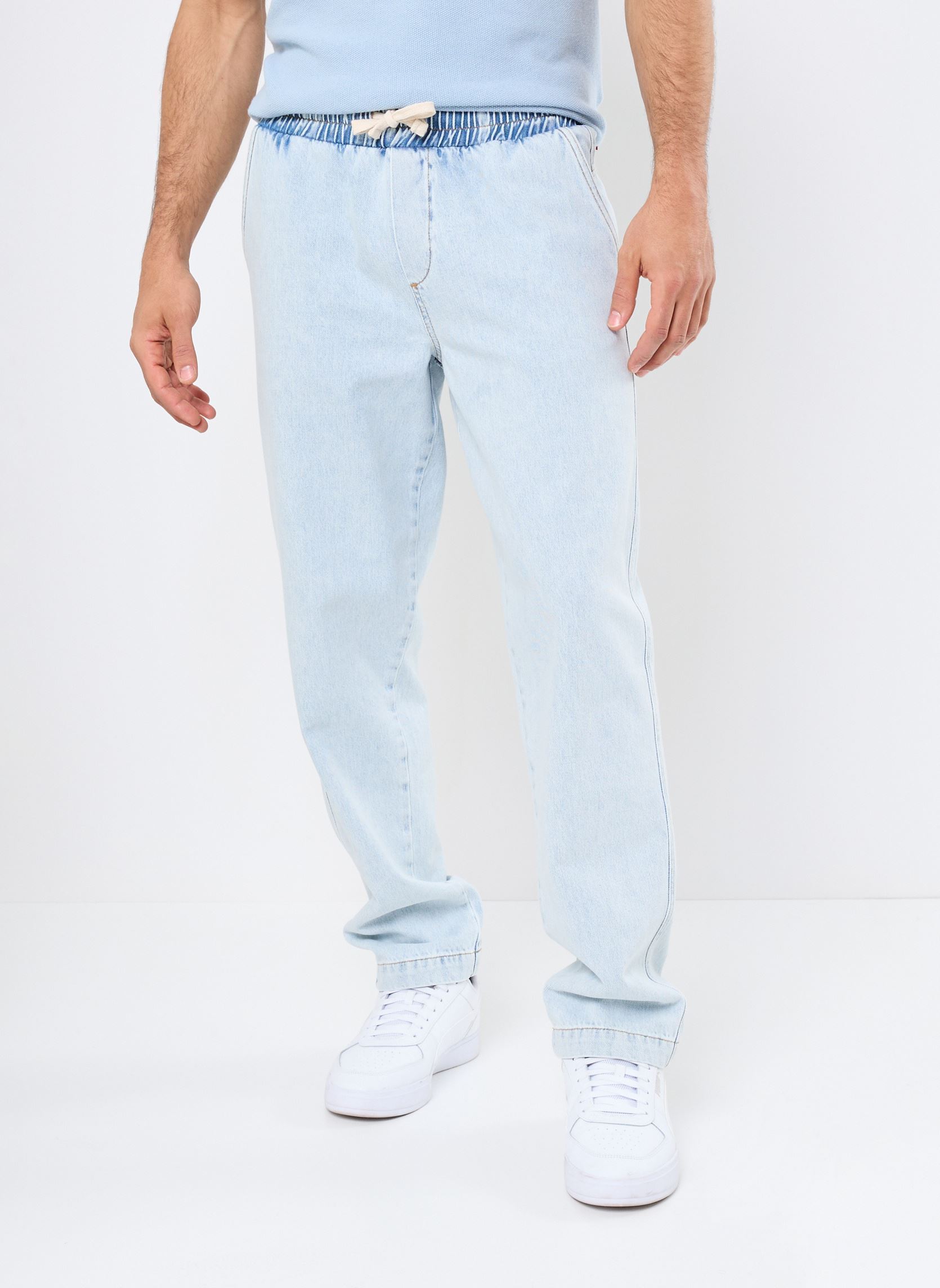 Jeans droit SDJake Elasticated homme bleu SOLID Jeans droit SDJake Elasticated homme bleu LIGHT BLUE DENIM