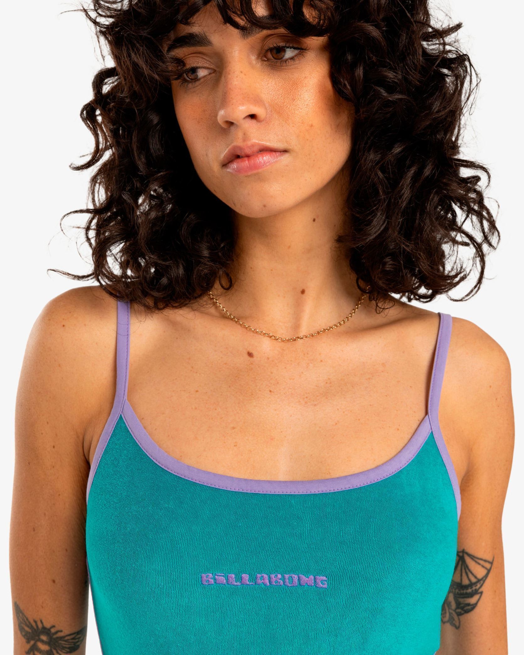 Jurken Sunkiss Dress dames blauw Billabong Jurken Sunkiss Dress dames blauw BLUE LAGOON