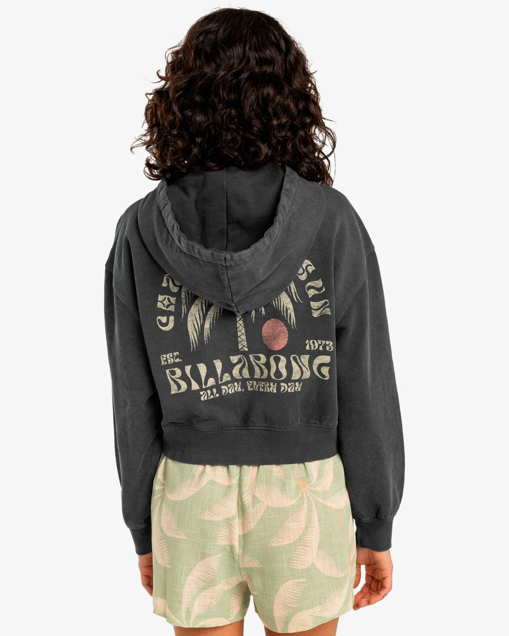 Kapuzenpullover All Day Sun damen grau Billabong Kapuzenpullover All Day Sun damen grau OFF BLACK