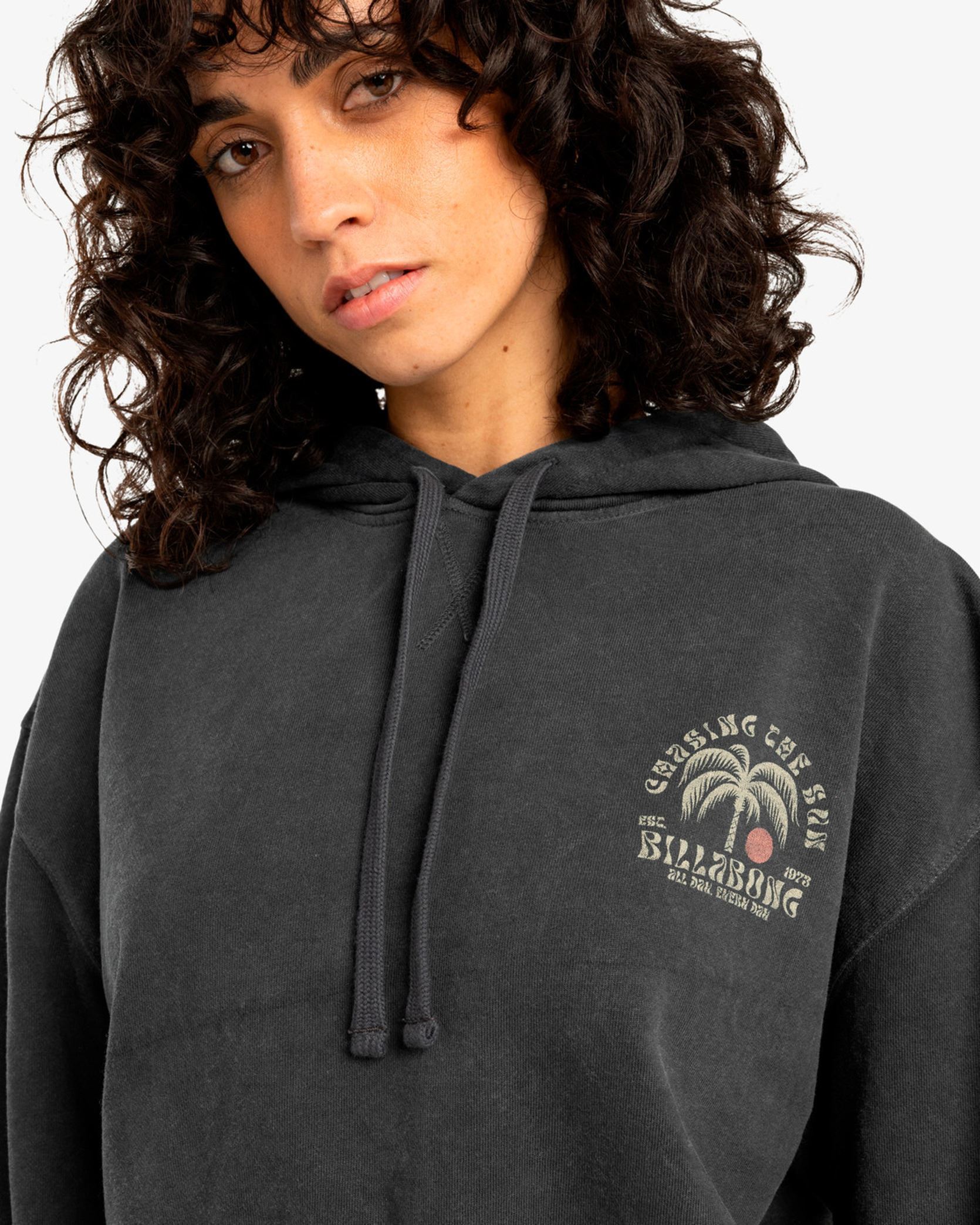Kapuzenpullover All Day Sun damen grau Billabong Kapuzenpullover All Day Sun damen grau OFF BLACK
