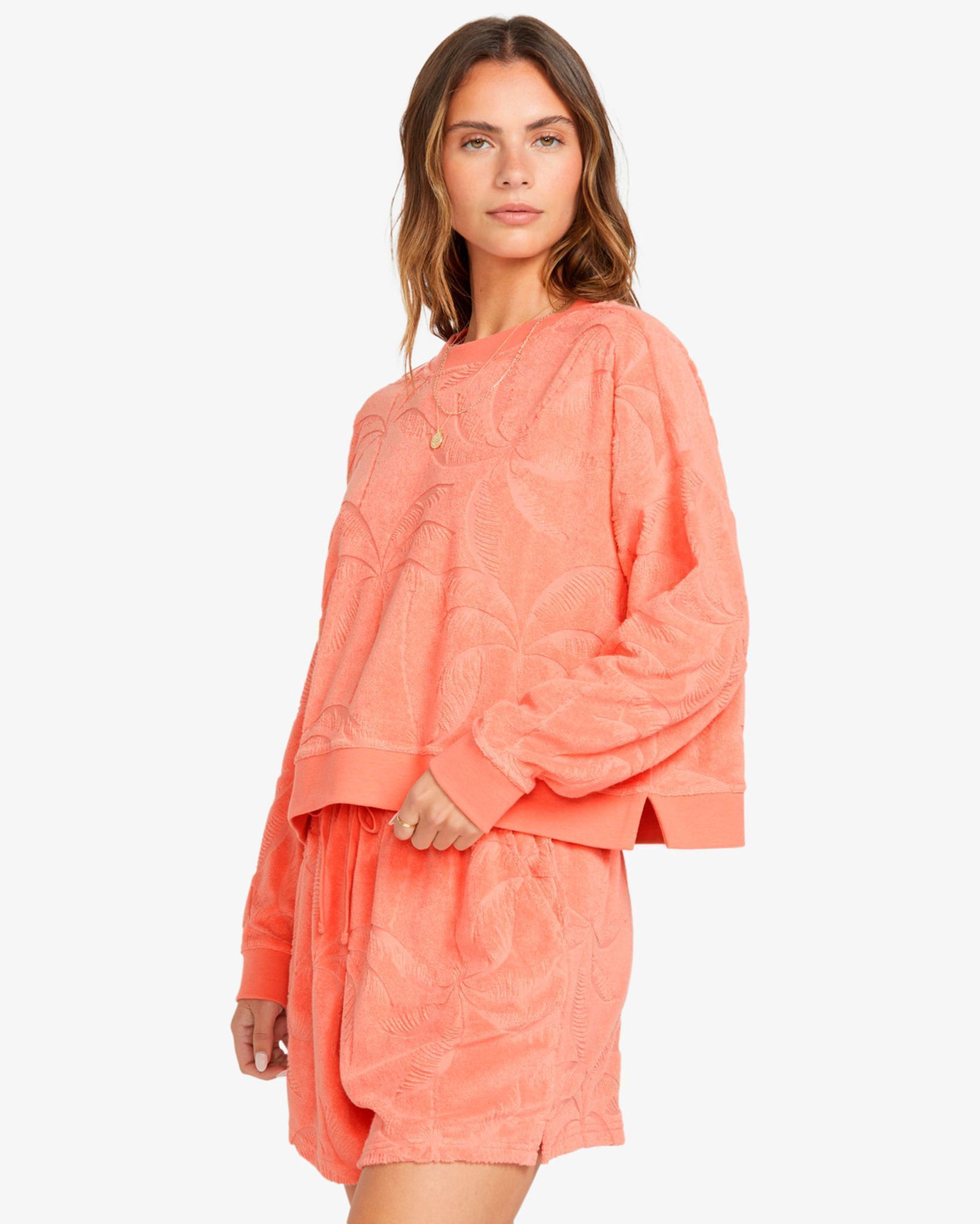 Sweatshirts Sun Tempo Crew femme orange Billabong Sweatshirts Sun Tempo Crew femme orange PEACH OUT