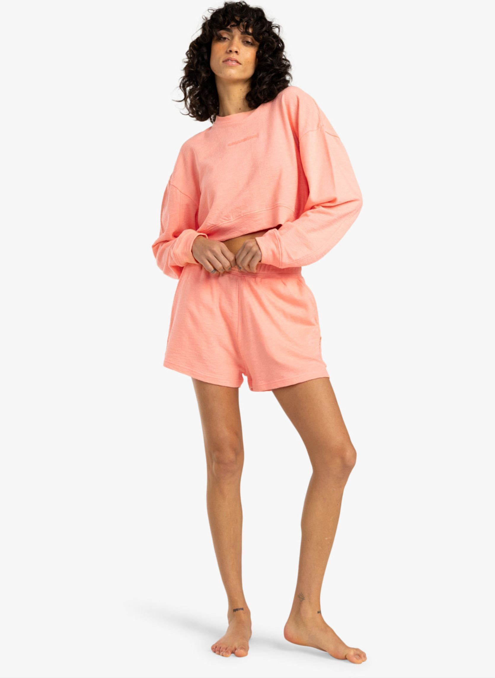Sweatshirts Cropped Fleece femme orange Billabong Sweatshirts Cropped Fleece femme orange PEACH TART