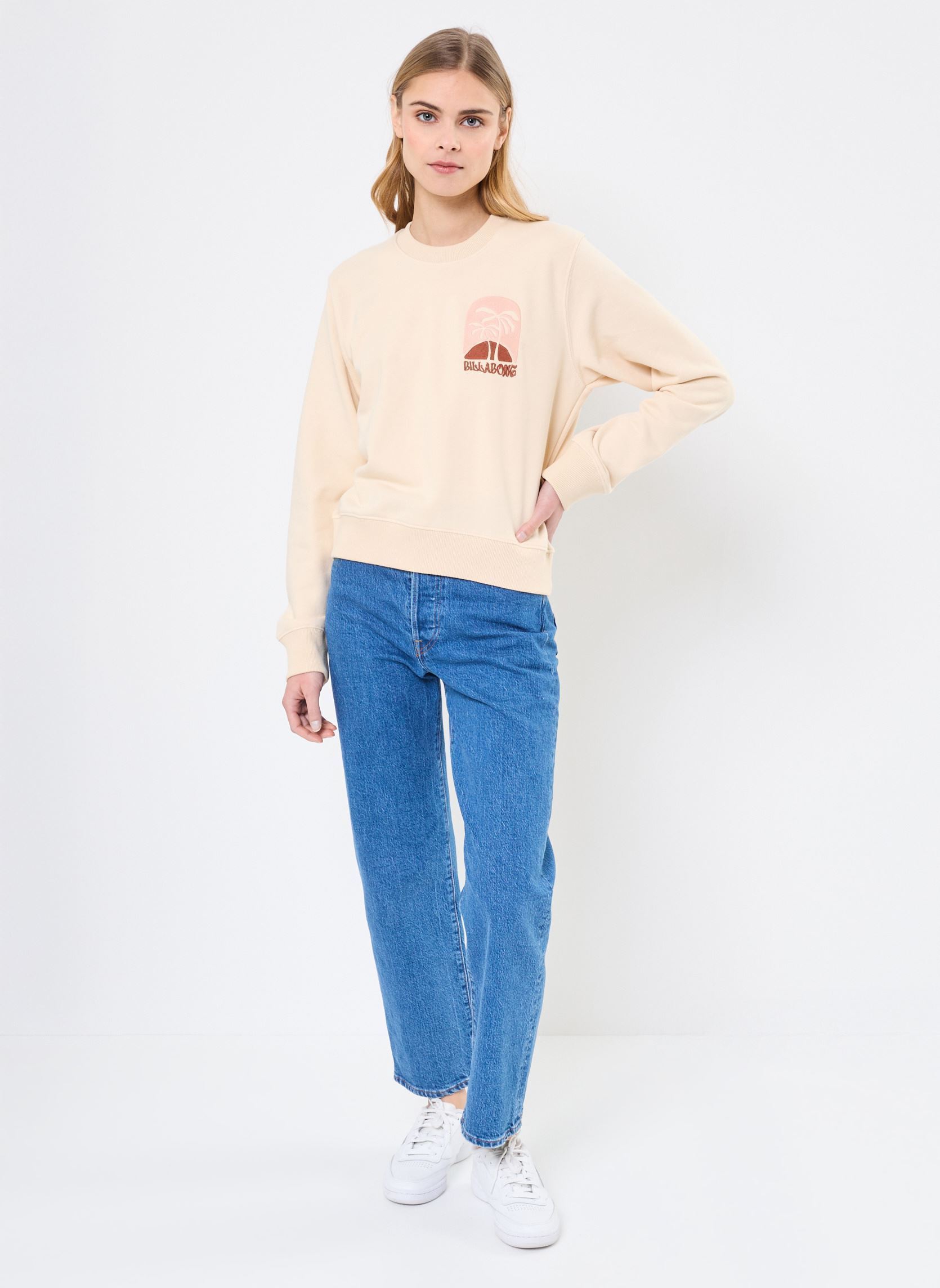 Sweatshirts Sunpalms femme beige Billabong Sweatshirts Sunpalms femme beige WHITECAP