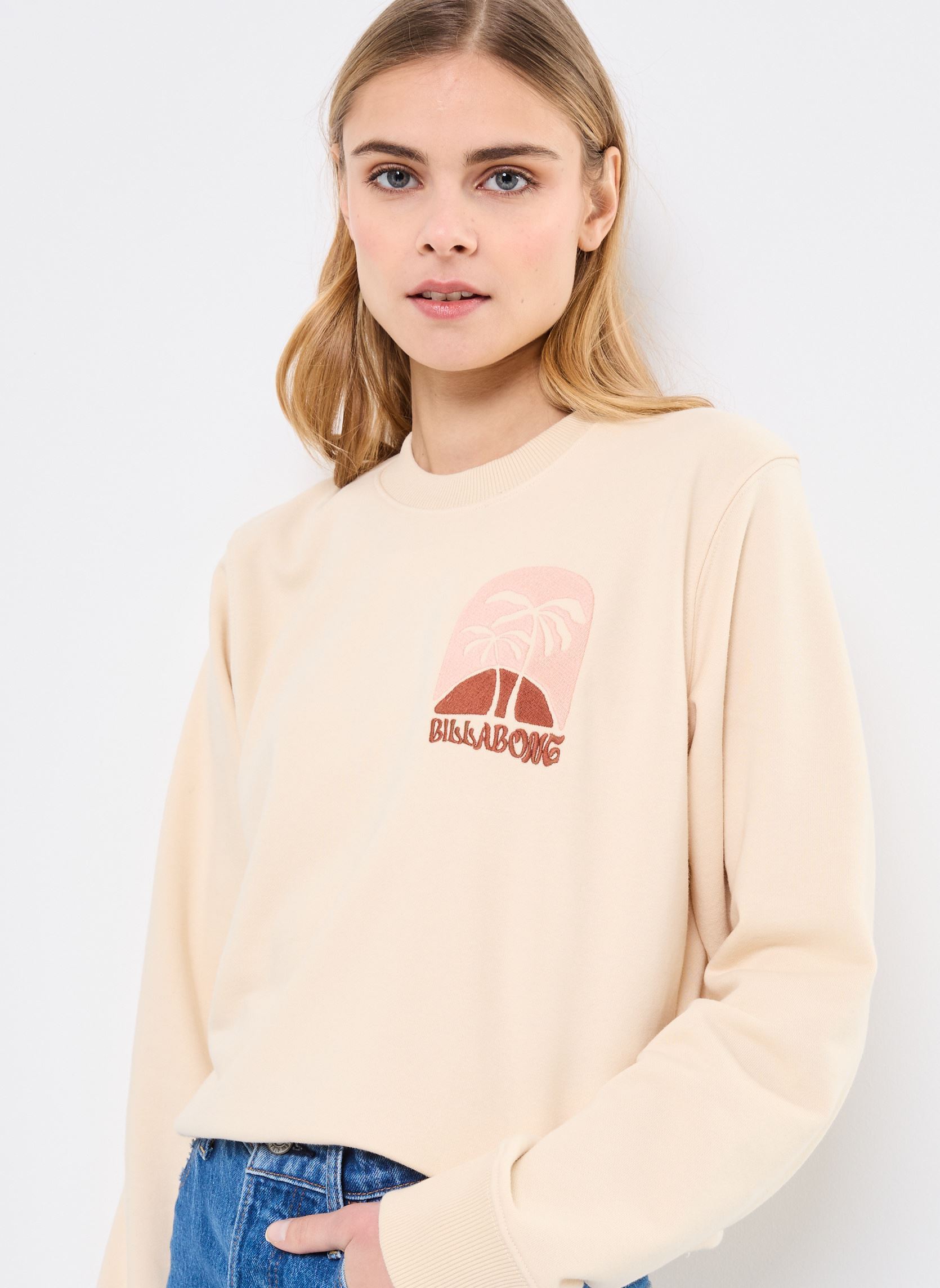Sweatshirts Sunpalms femme beige Billabong Sweatshirts Sunpalms femme beige WHITECAP