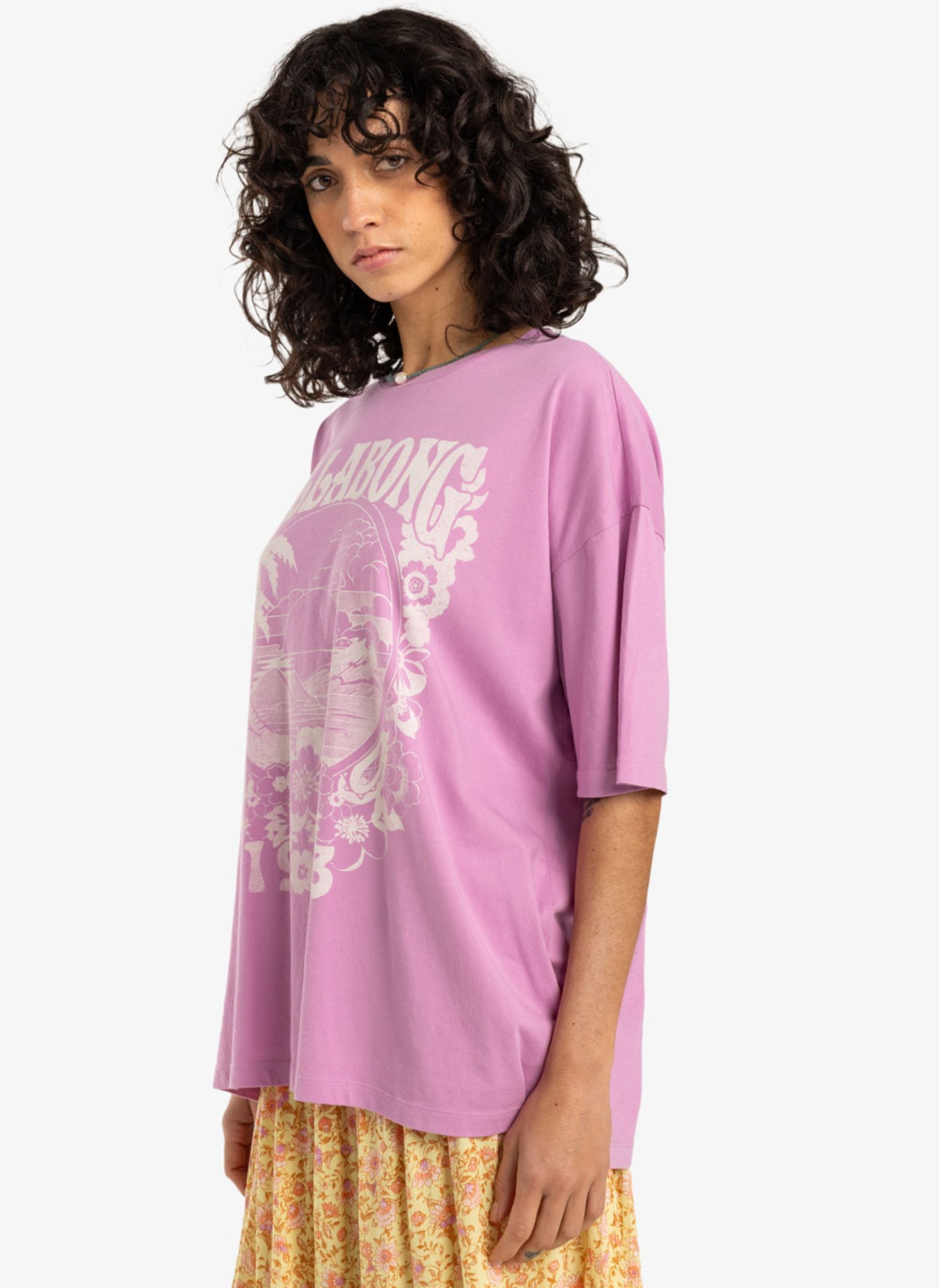 T-shirt a maniche corte Sweet Ride donna viola Billabong T-shirt a maniche corte Sweet Ride donna viola BRIGHT ORCHID