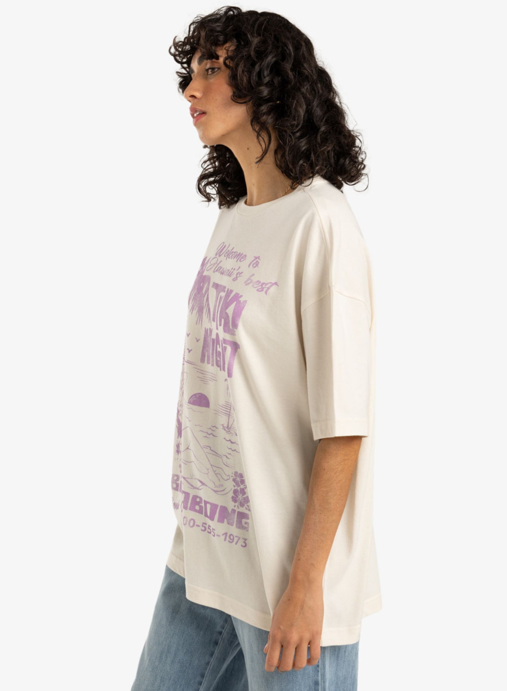 Camisetas de manga corta High On Life mujer blanco Billabong Camisetas de manga corta High On Life mujer blanco SALT CRYSTAL