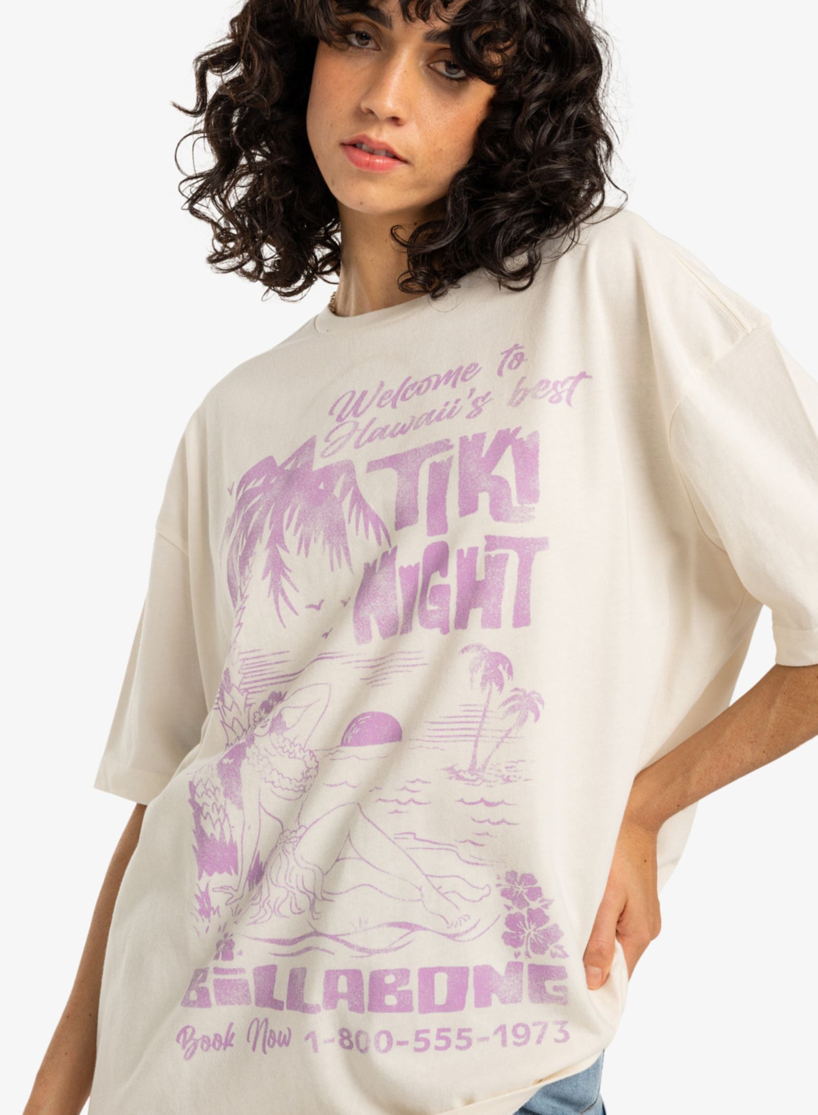 Camisetas de manga corta High On Life mujer blanco Billabong Camisetas de manga corta High On Life mujer blanco SALT CRYSTAL