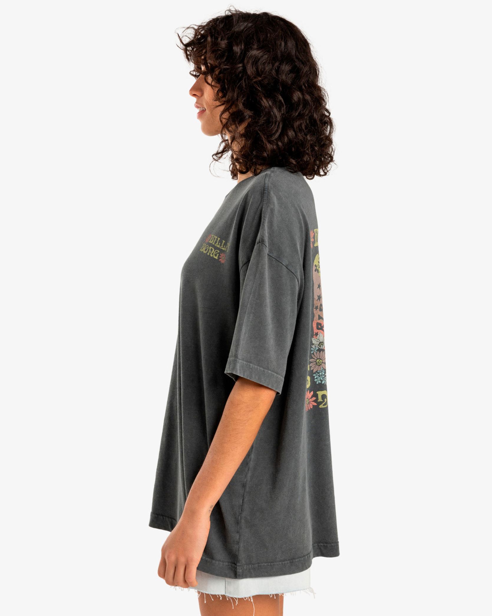 Tee-shirts manches courtes Out Until Dawn femme gris Billabong Tee-shirts manches courtes Out Until Dawn femme gris OFF BLACK