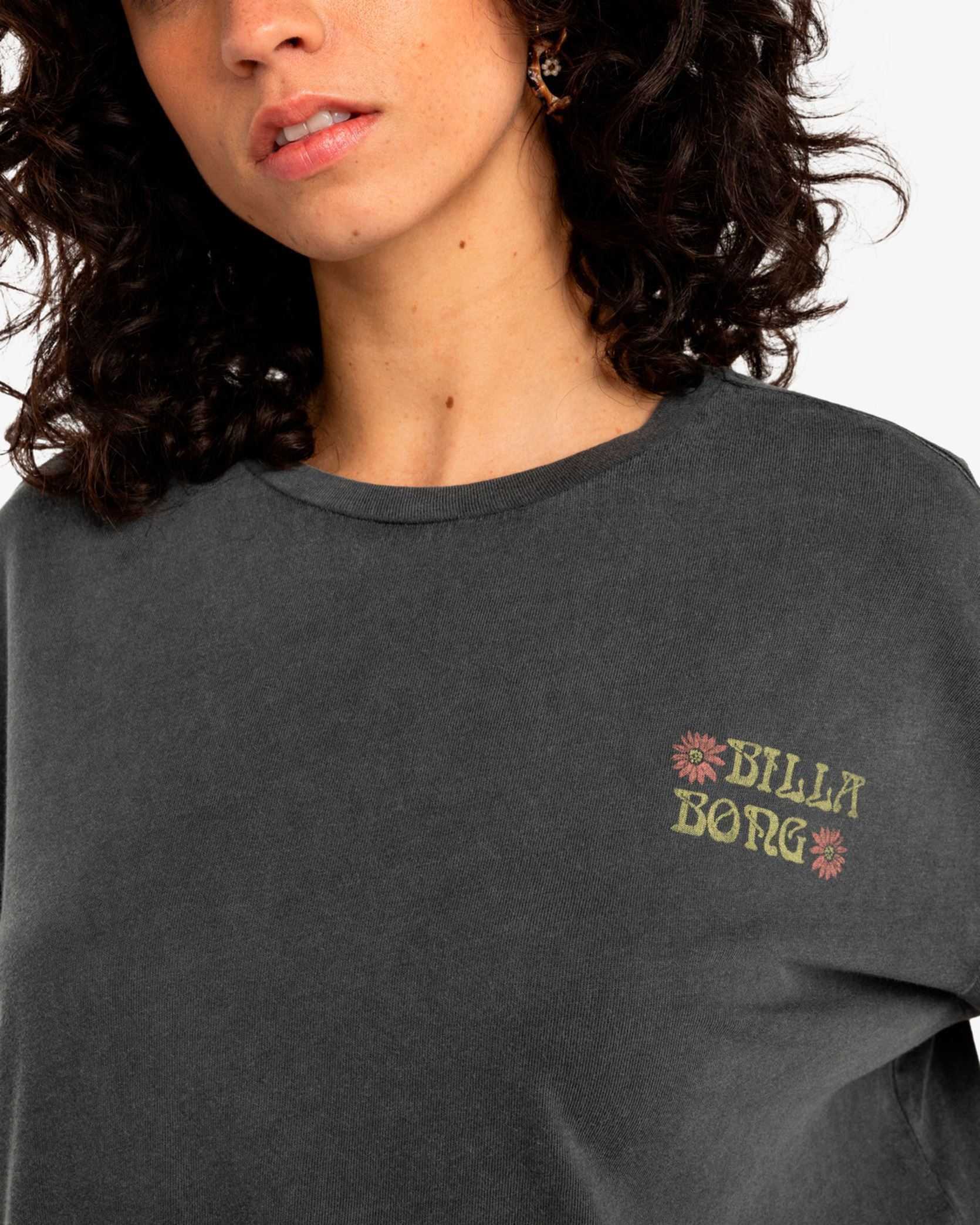 Tee-shirts manches courtes Out Until Dawn femme gris Billabong Tee-shirts manches courtes Out Until Dawn femme gris OFF BLACK