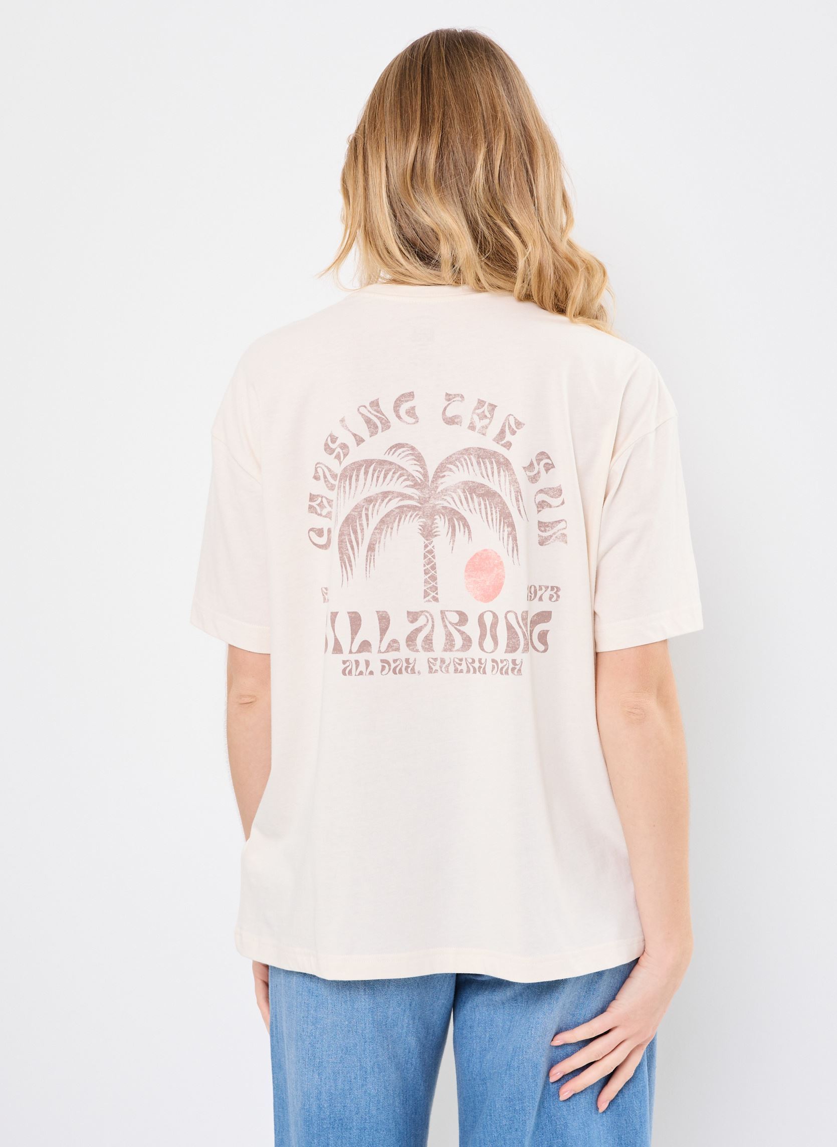 Camisetas de manga corta Chasing Sun mujer blanco Billabong Camisetas de manga corta Chasing Sun mujer blanco SALT CRYSTAL