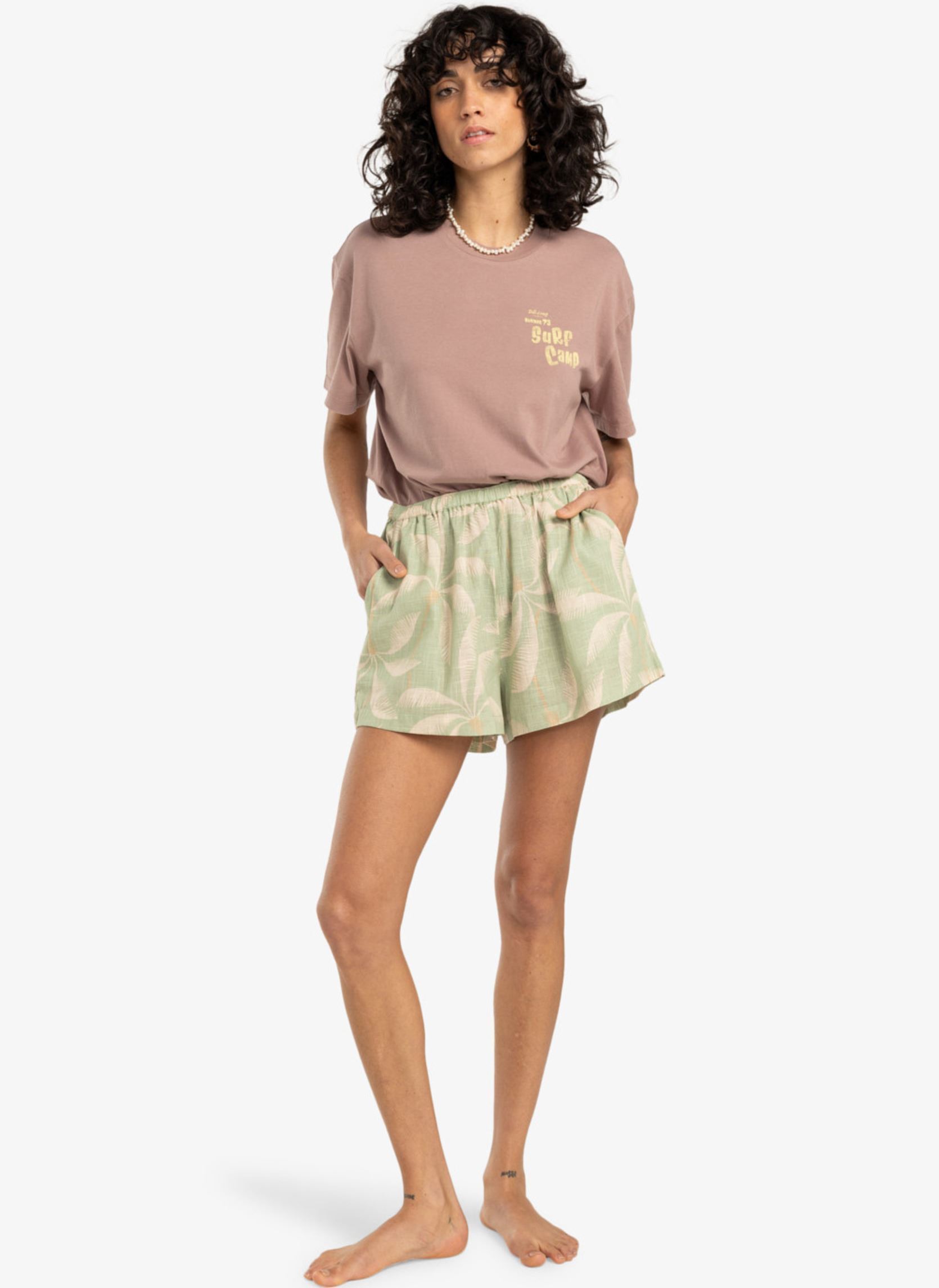 Tee-shirts manches courtes Surf Camp femme marron Billabong Tee-shirts manches courtes Surf Camp femme marron WOOD SMOKE
