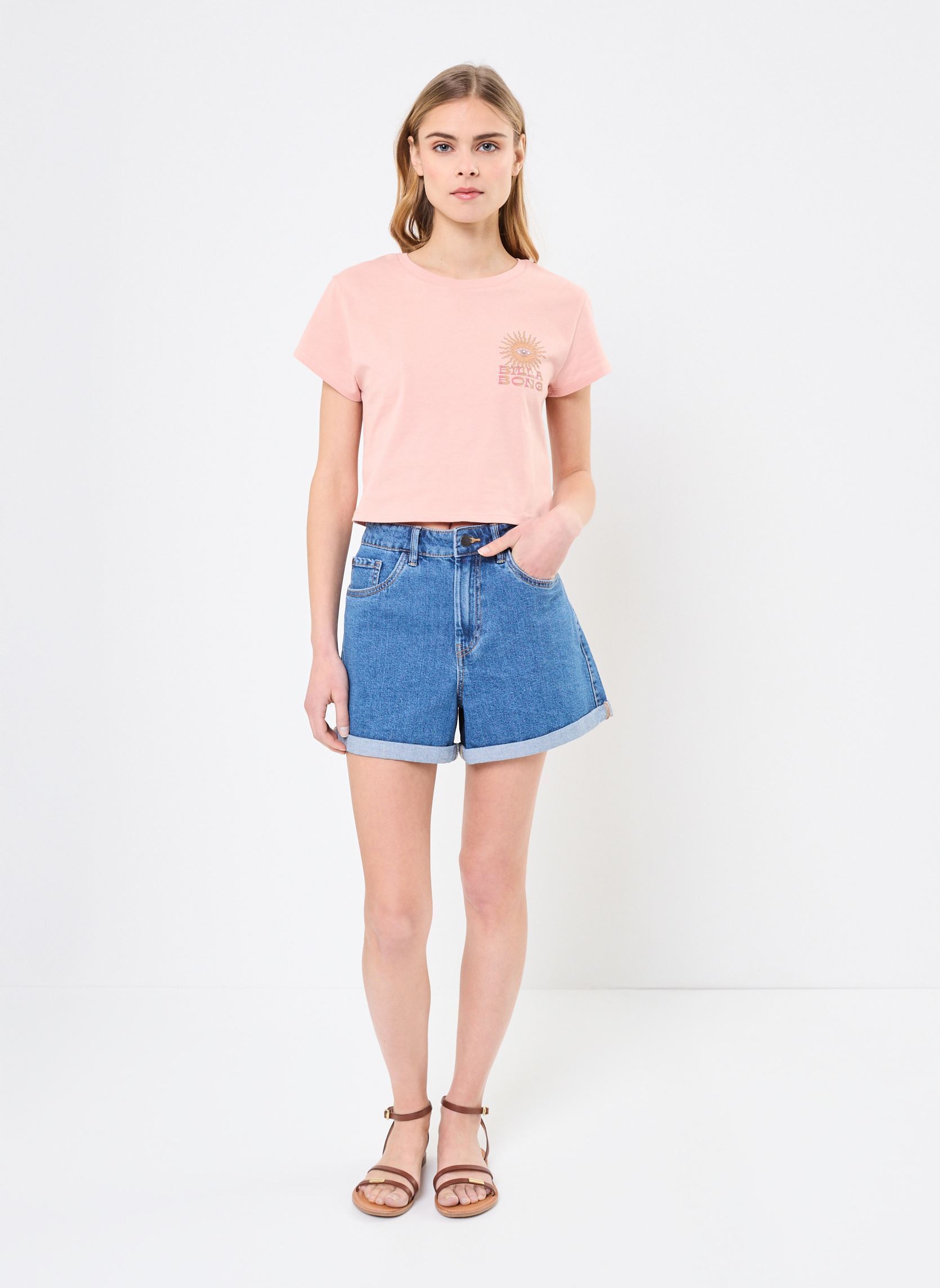 Tee-shirts manches courtes Vibes Around femme orange Billabong Tee-shirts manches courtes Vibes Around femme orange ROSE BUD