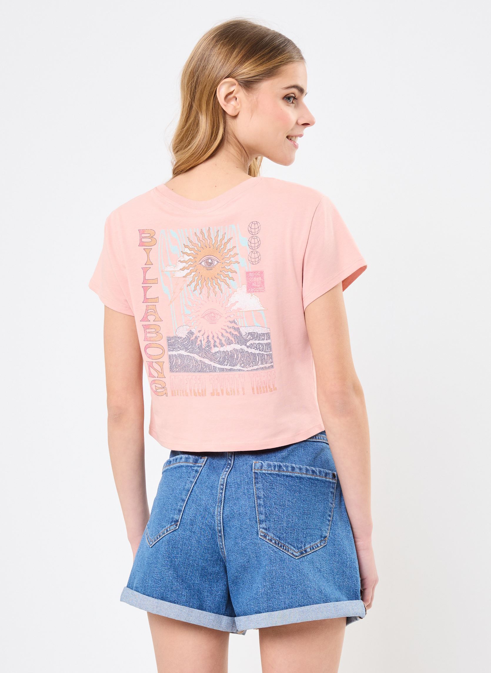 Tee-shirts manches courtes Vibes Around femme orange Billabong Tee-shirts manches courtes Vibes Around femme orange ROSE BUD