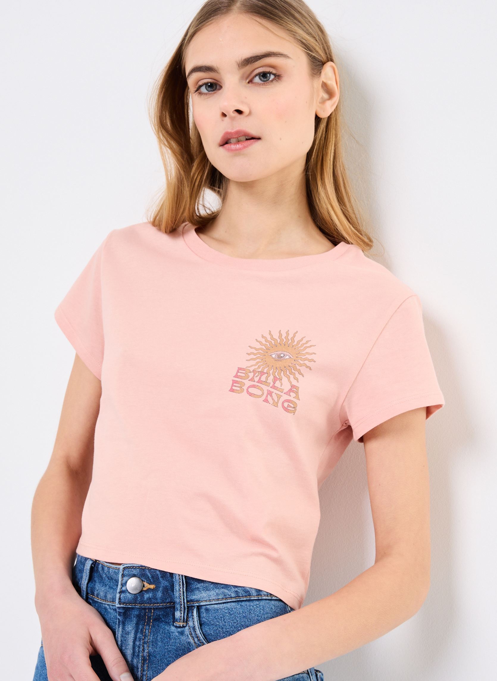 Tee-shirts manches courtes Vibes Around femme orange Billabong Tee-shirts manches courtes Vibes Around femme orange ROSE BUD