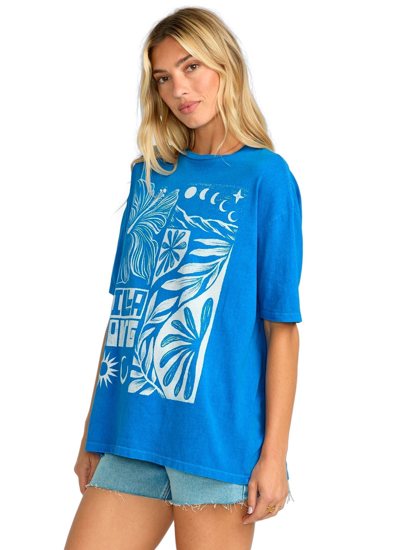 Tee-shirts manches courtes Summer Nights S femme bleu Billabong Tee-shirts manches courtes Summer Nights S femme bleu TRUE BLUE